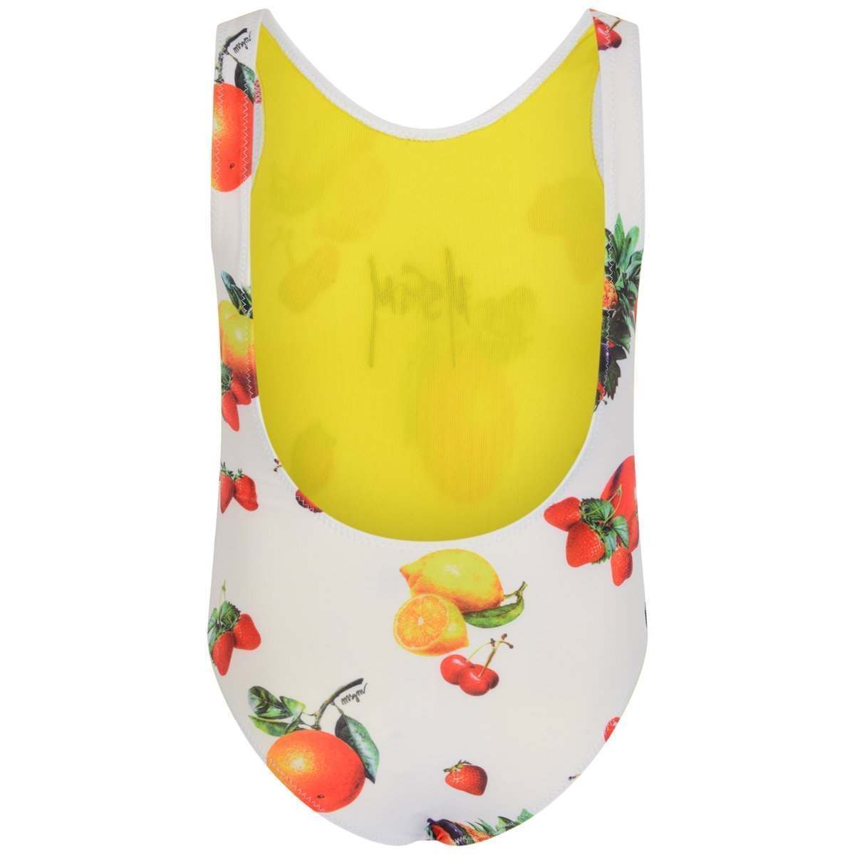 Girls White Fruits Swimsuit