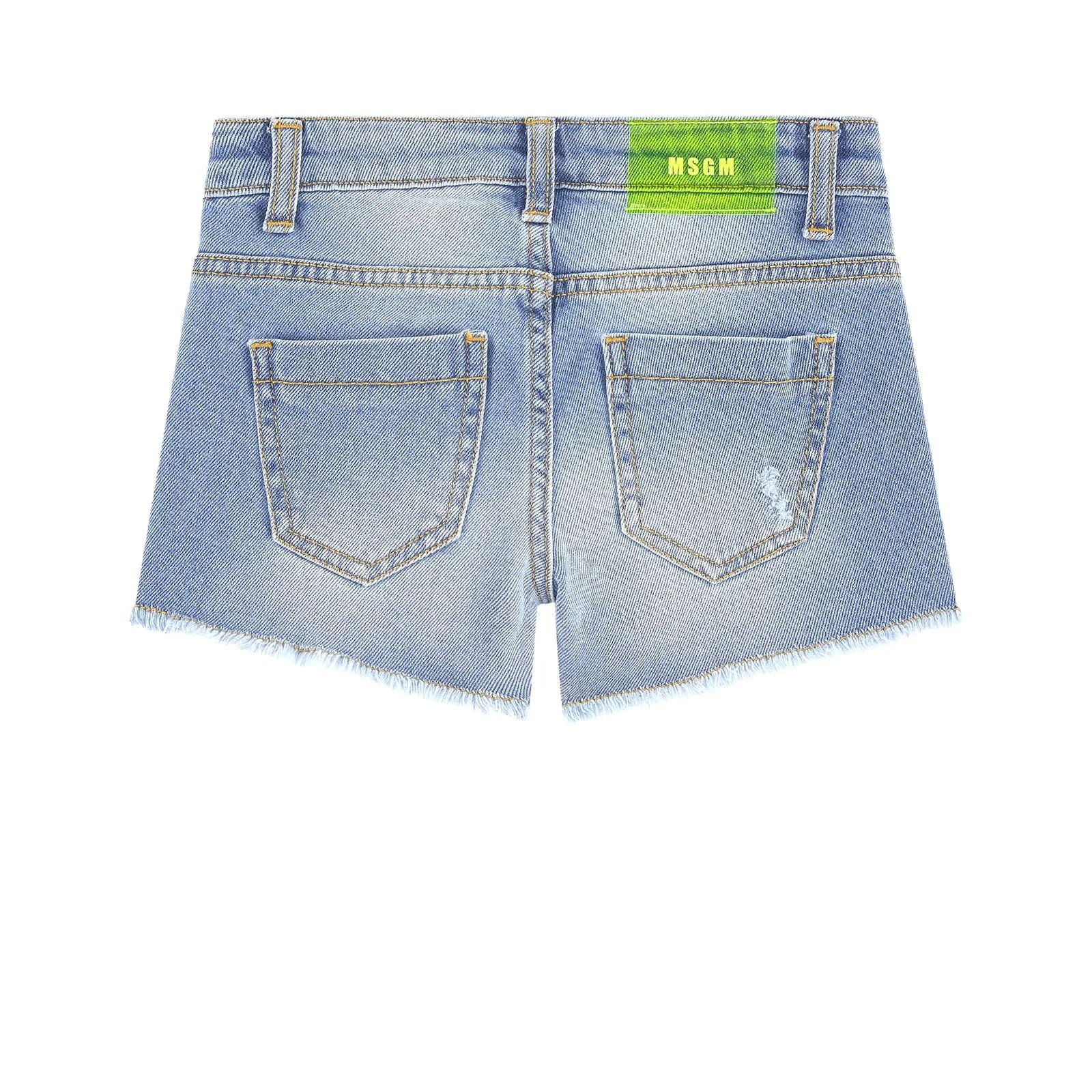 Girls Blue Denim Shorts
