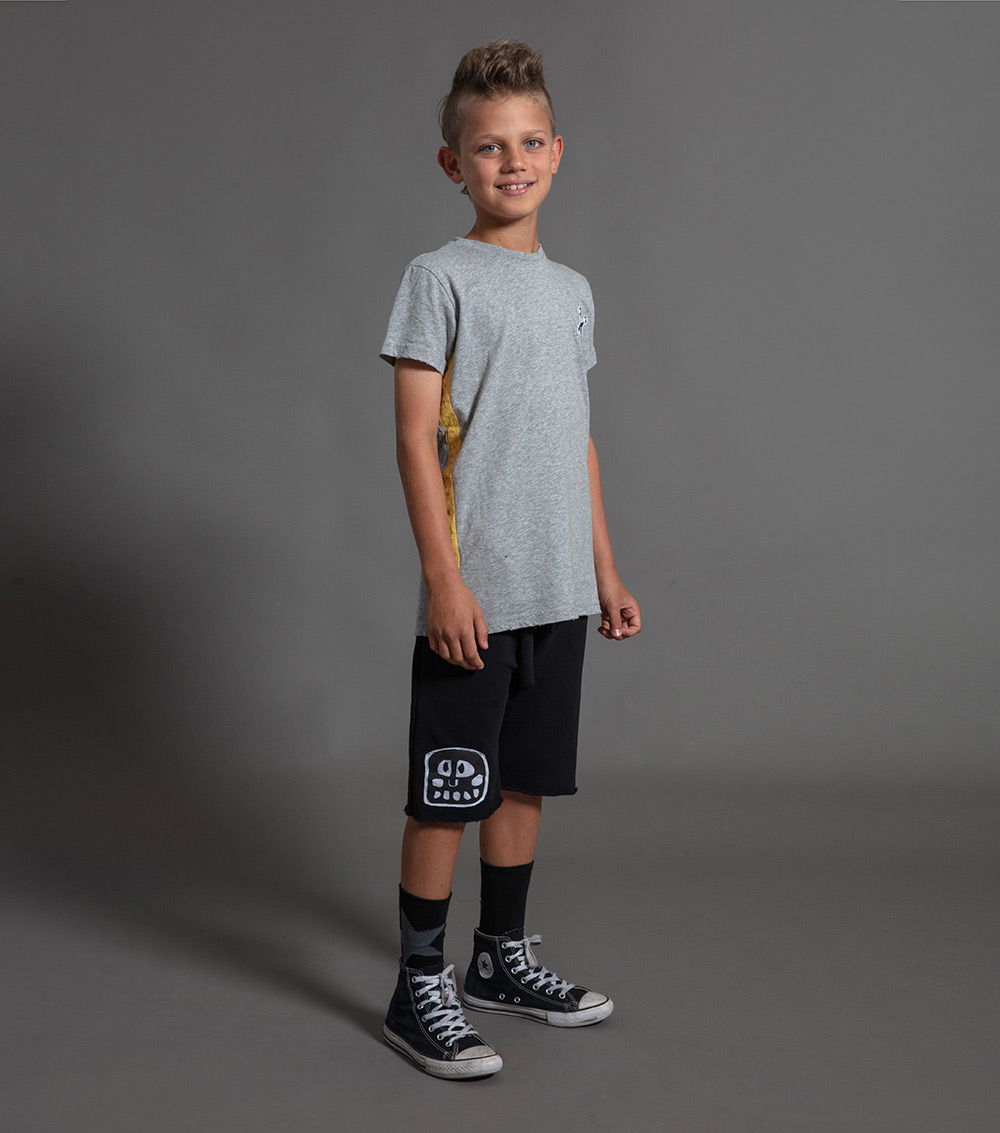 Boys & Girls Grey Cotton T-shirt