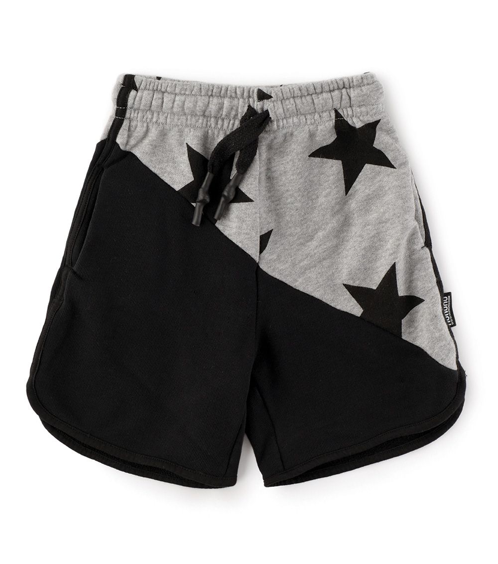 Boys & Girls Black Cotton Shorts