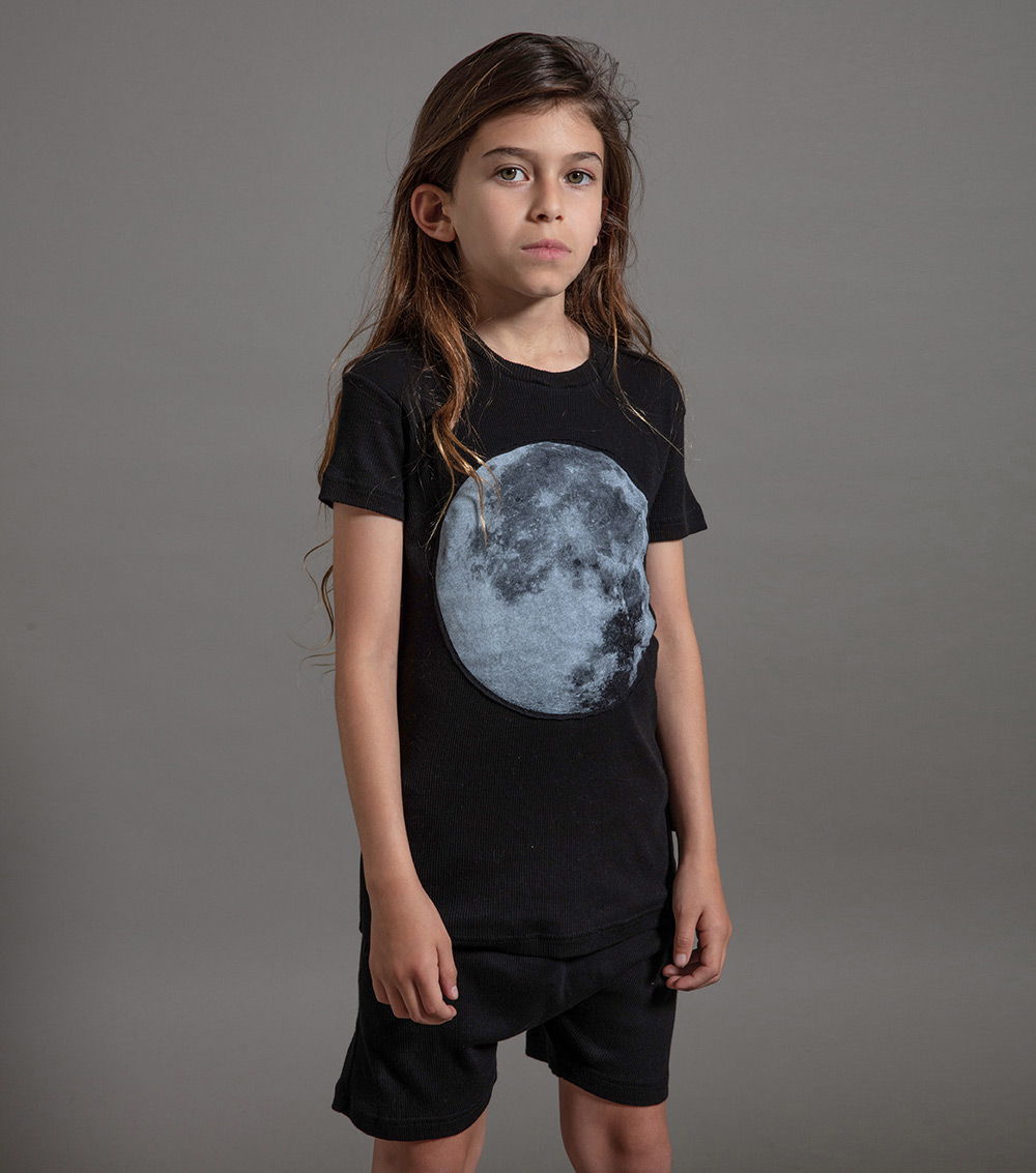 Boys & Girls Black Moon Cotton Nightwear Set