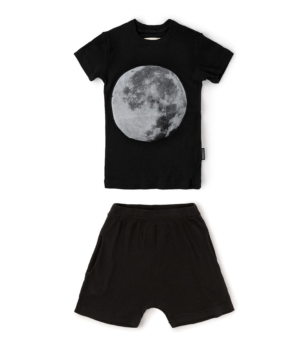 Boys & Girls Black Moon Cotton Nightwear Set