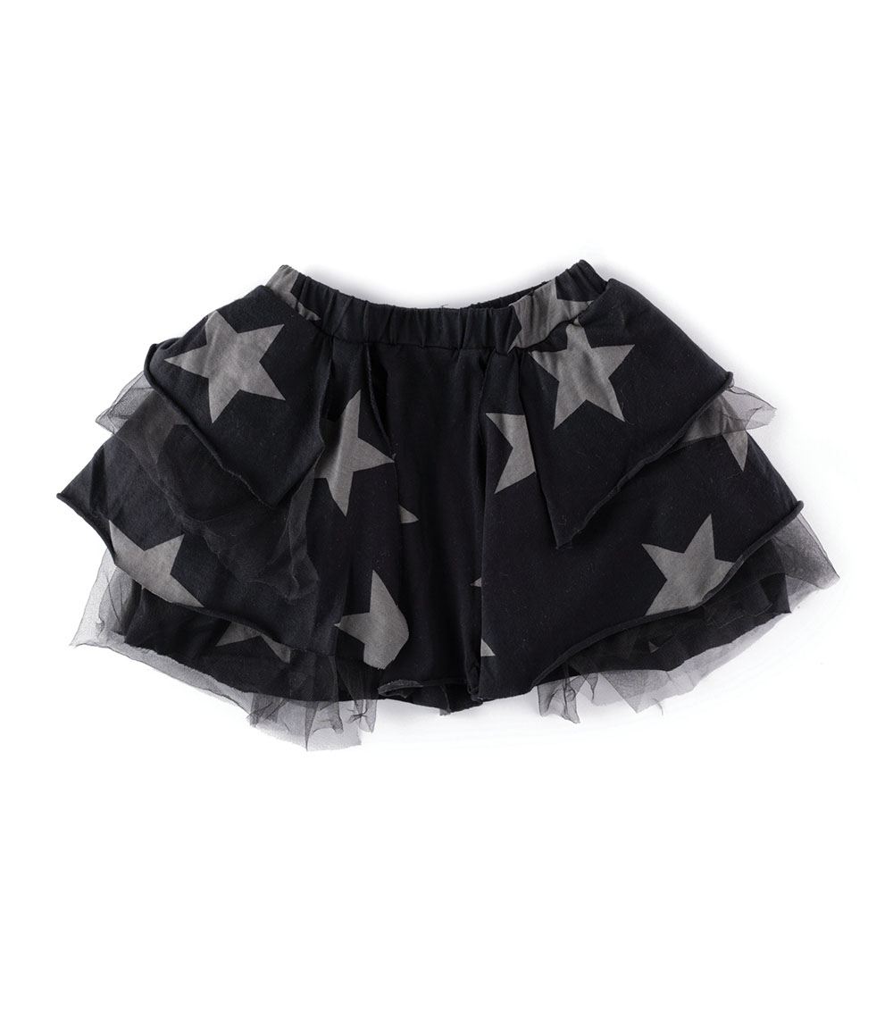 Girls Black Star Tulle Skirt