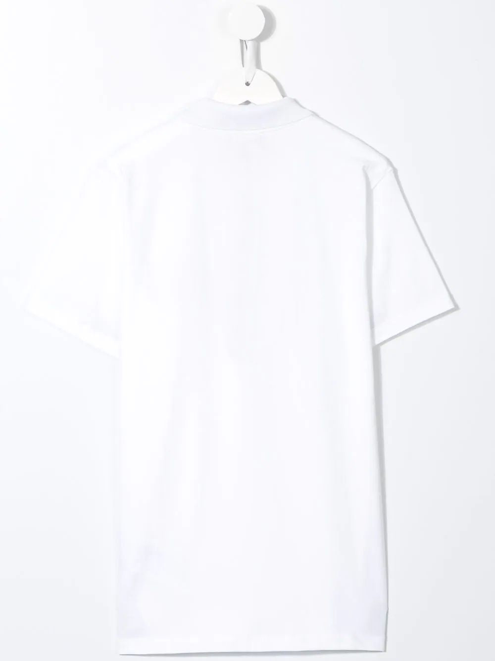 Boys White Logo Cotton Polo Shirt