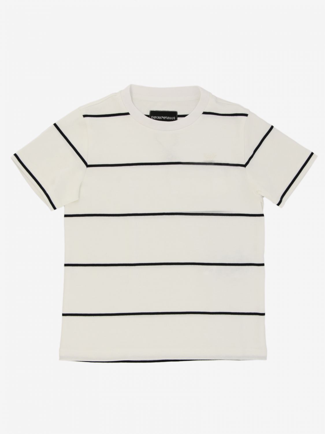 Boys Beige Stripe Cotton T-shirt