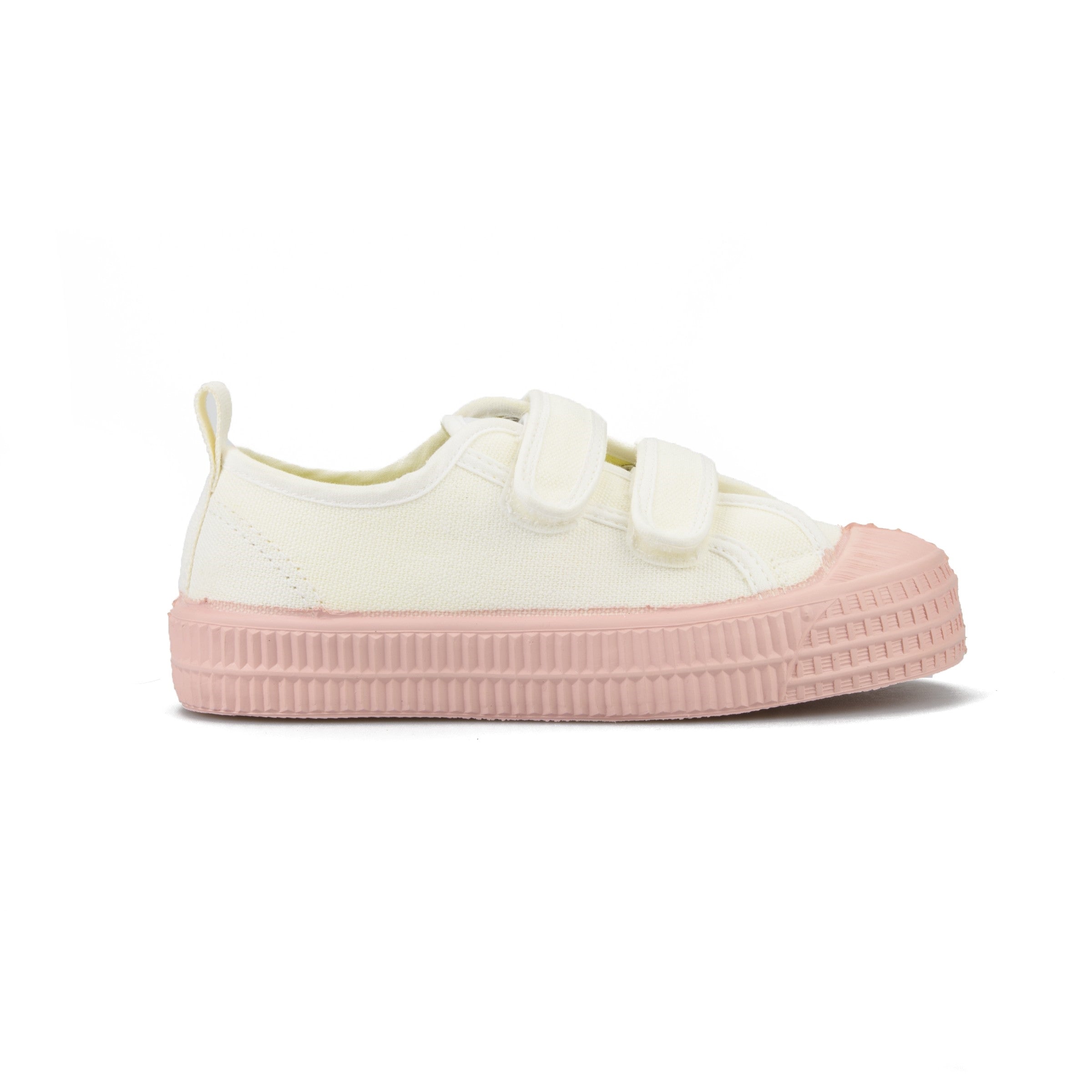 Girls White & Pink Canvas Shoes