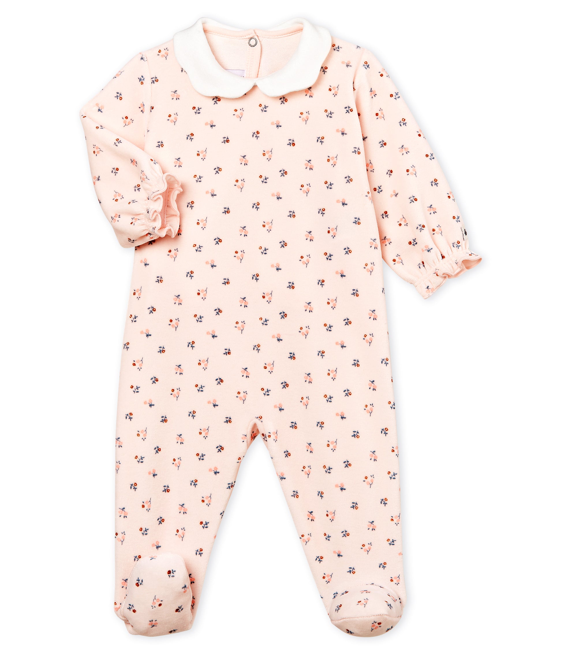 Baby Girls Light Pink Flowers Jumpsuit