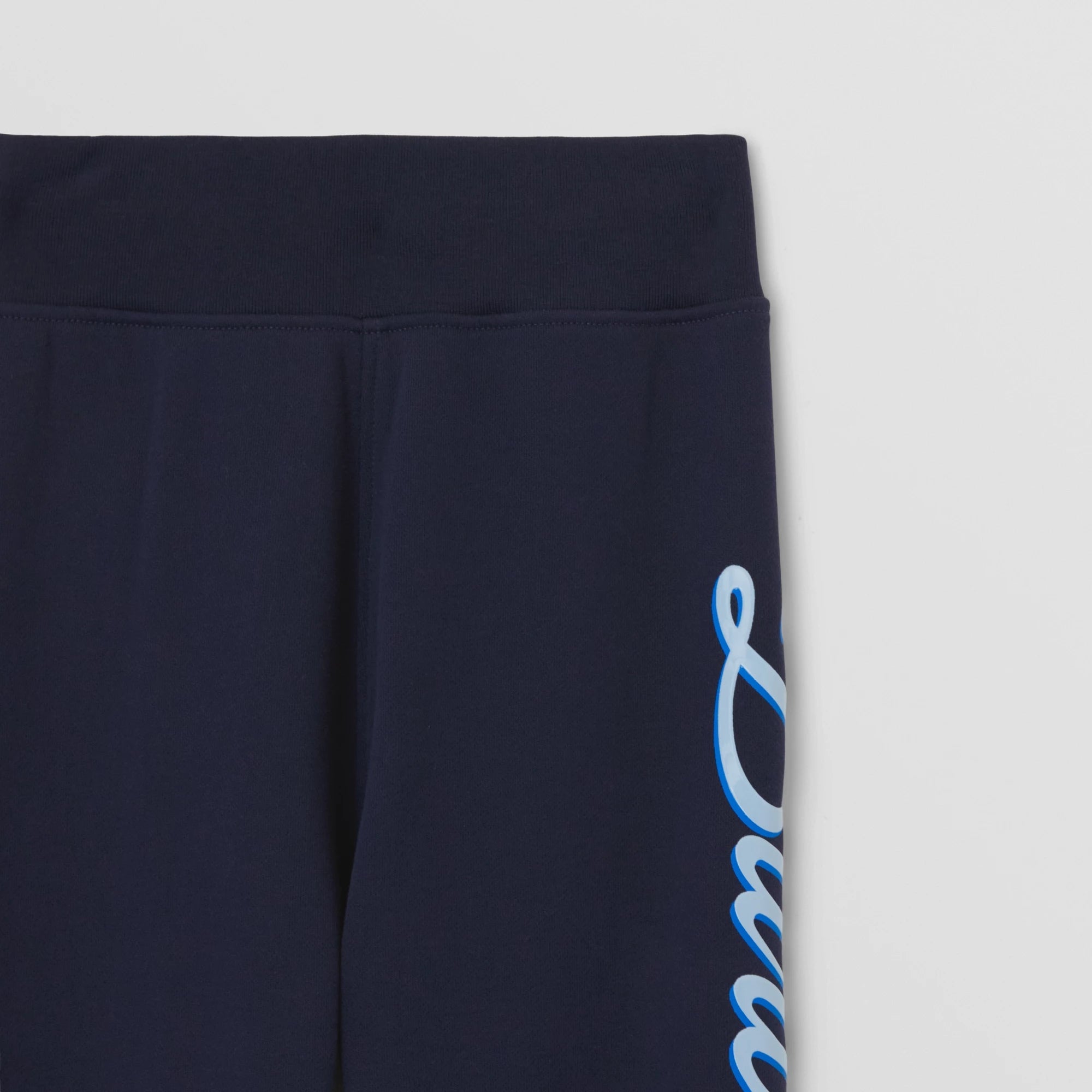 Boys & Girls Blue Logo Cotton Trousers