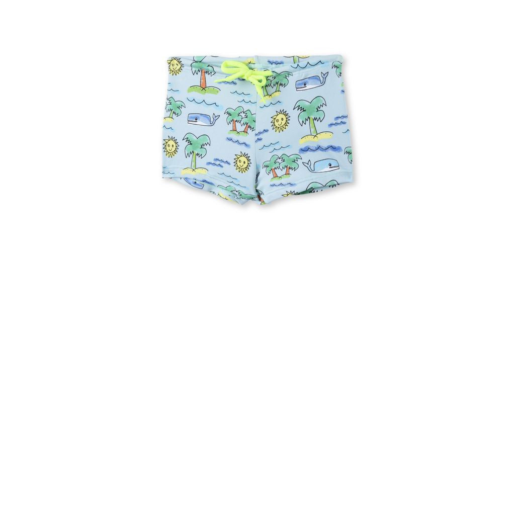 Baby Boys Fluro Beach Print Finn Shorts - CÉMAROSE | Children's Fashion Store - 1
