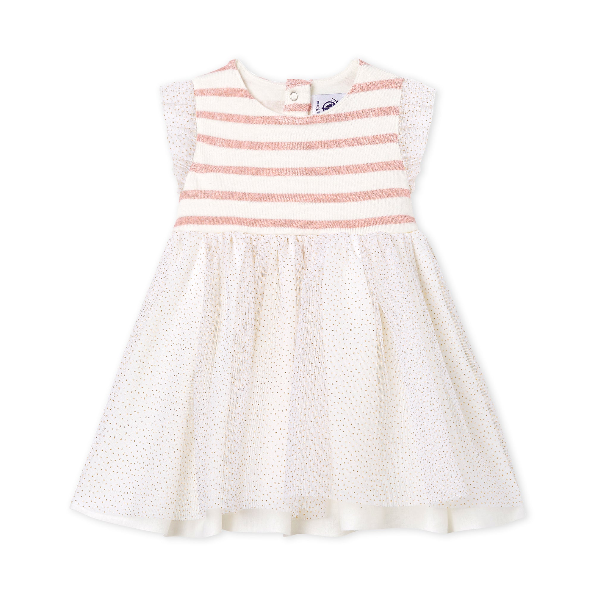 Baby Girls White Stripes Dress