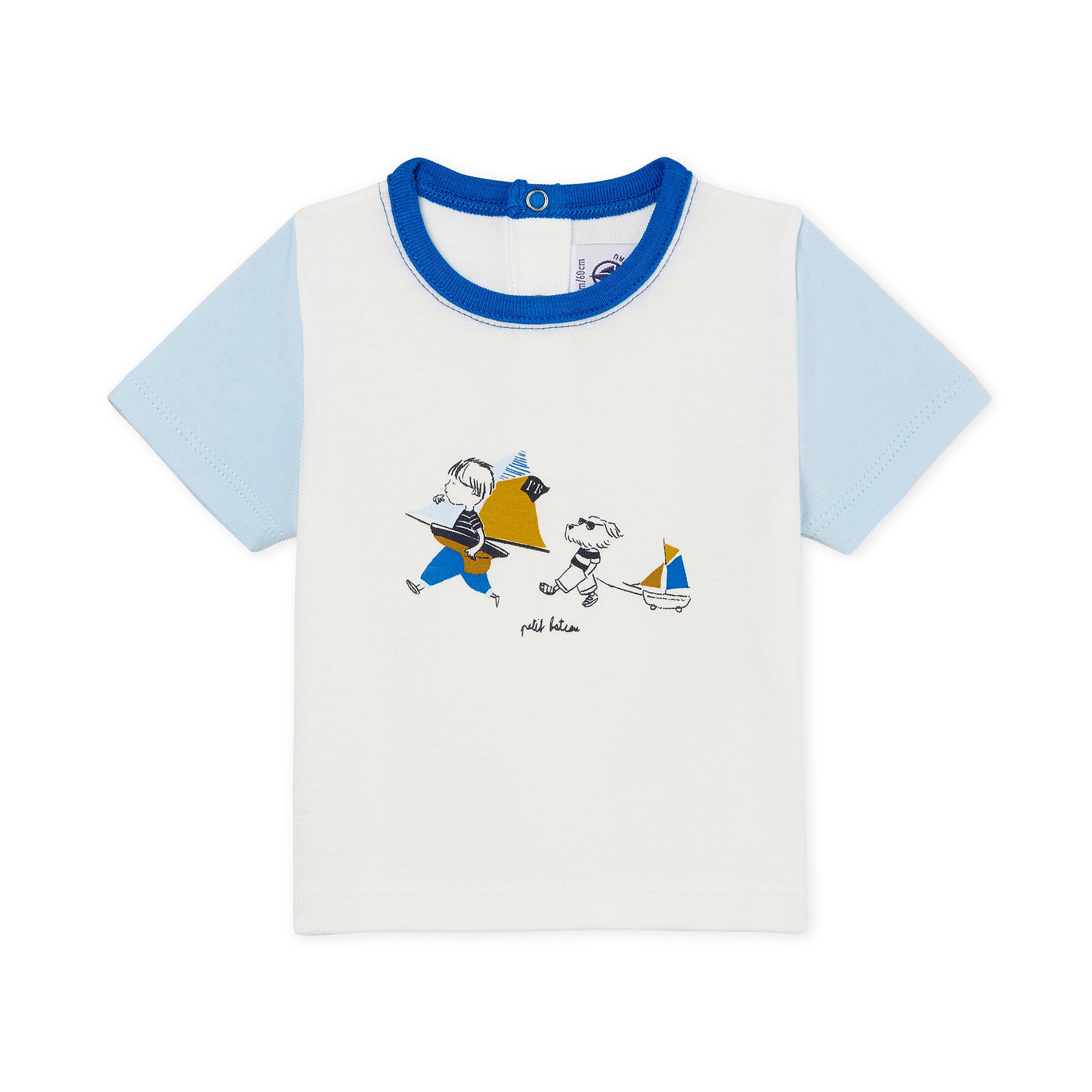 Baby White & Light Blue T-shirt
