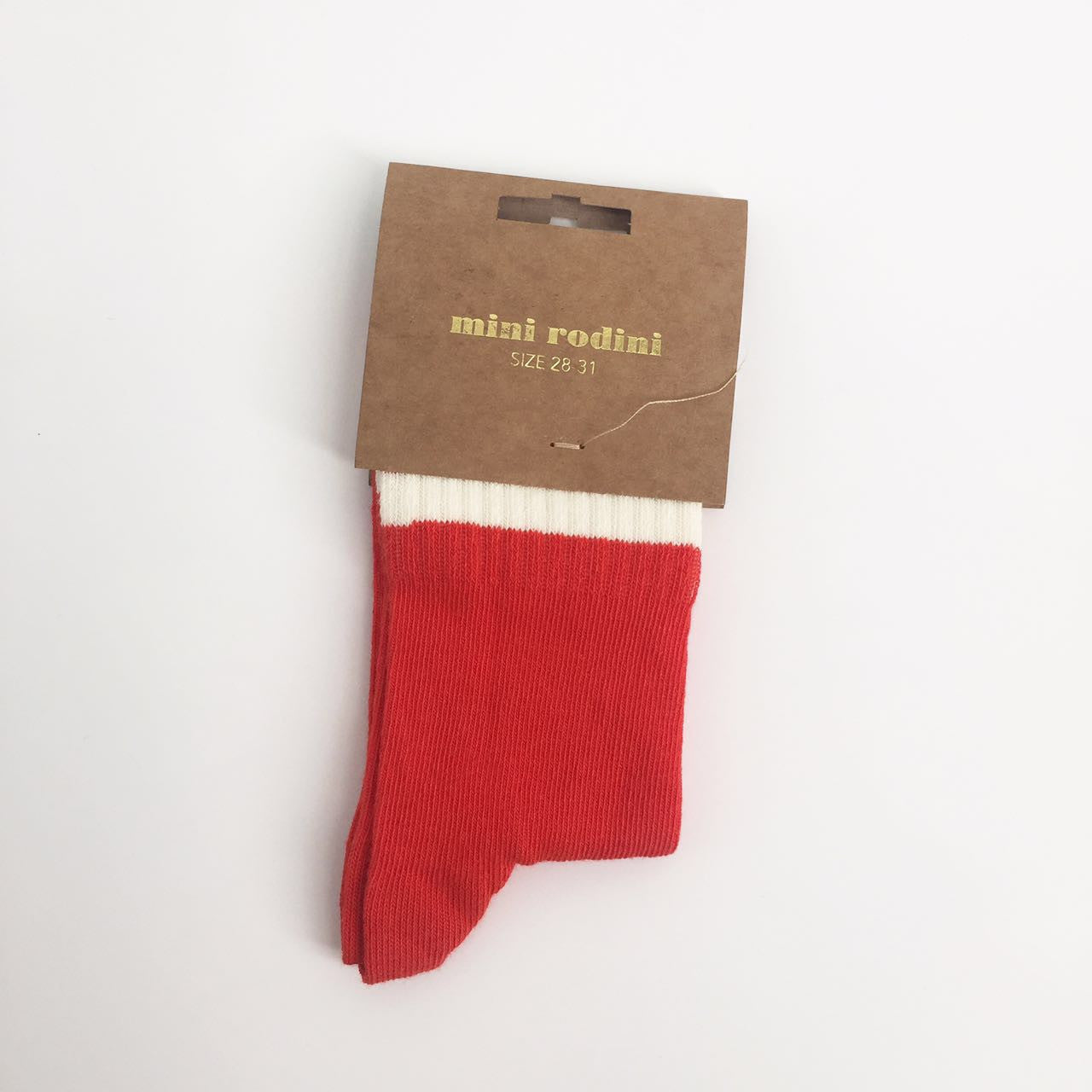 Baby Red Cotton Knitted Socks - CÉMAROSE | Children's Fashion Store