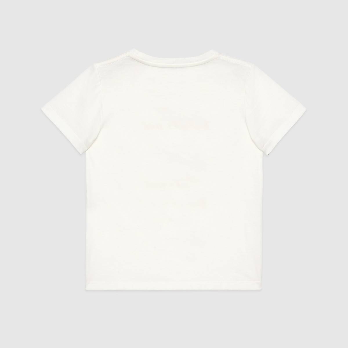 Girls White GG Logo Cotton T-shirt