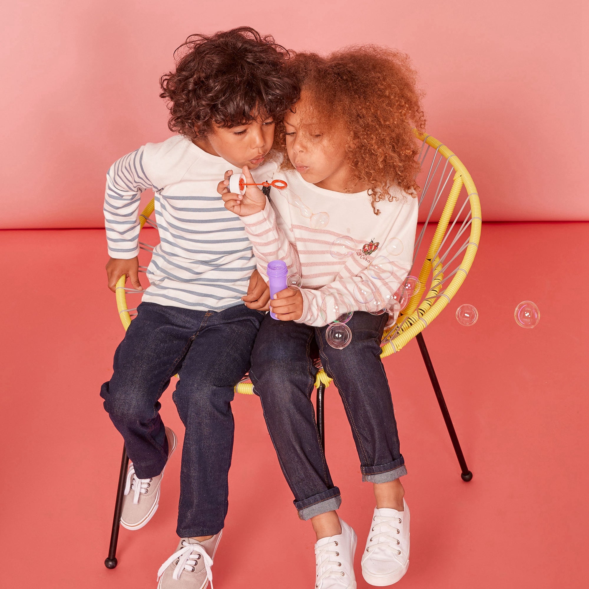Girls Pink Stripes T-shirt