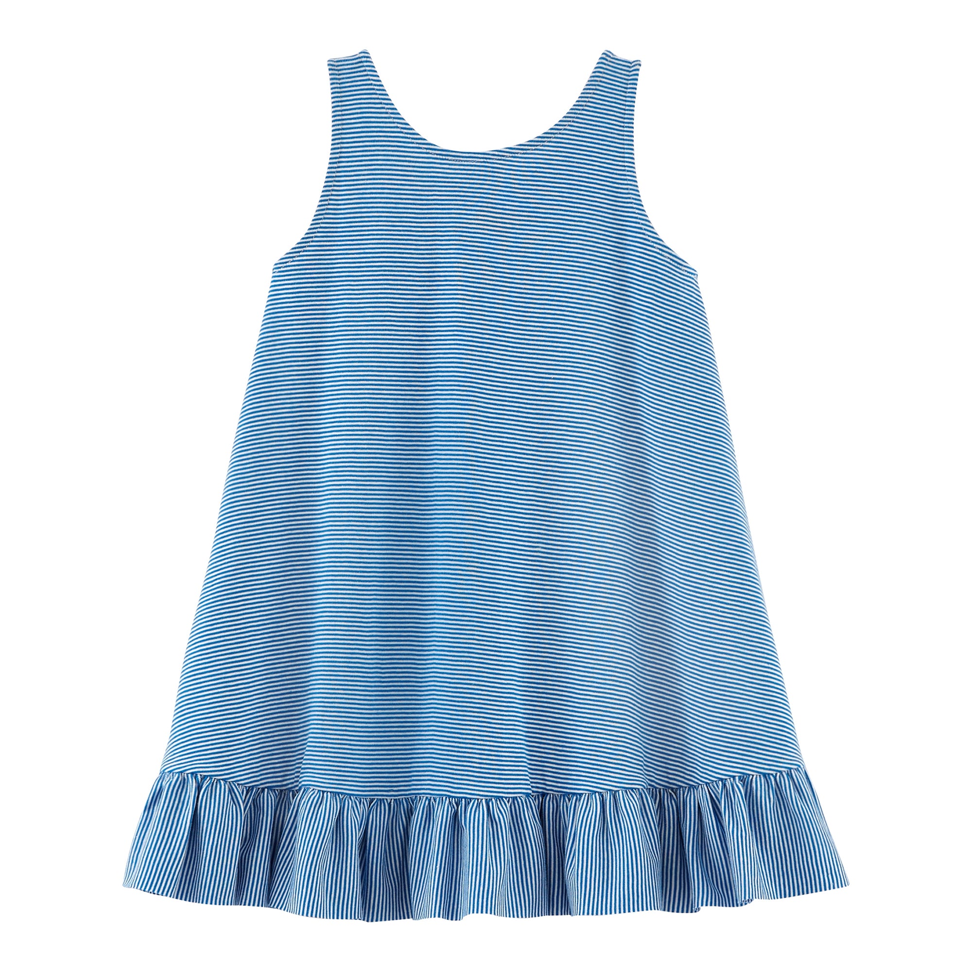 Girls Blue Stripes Dress