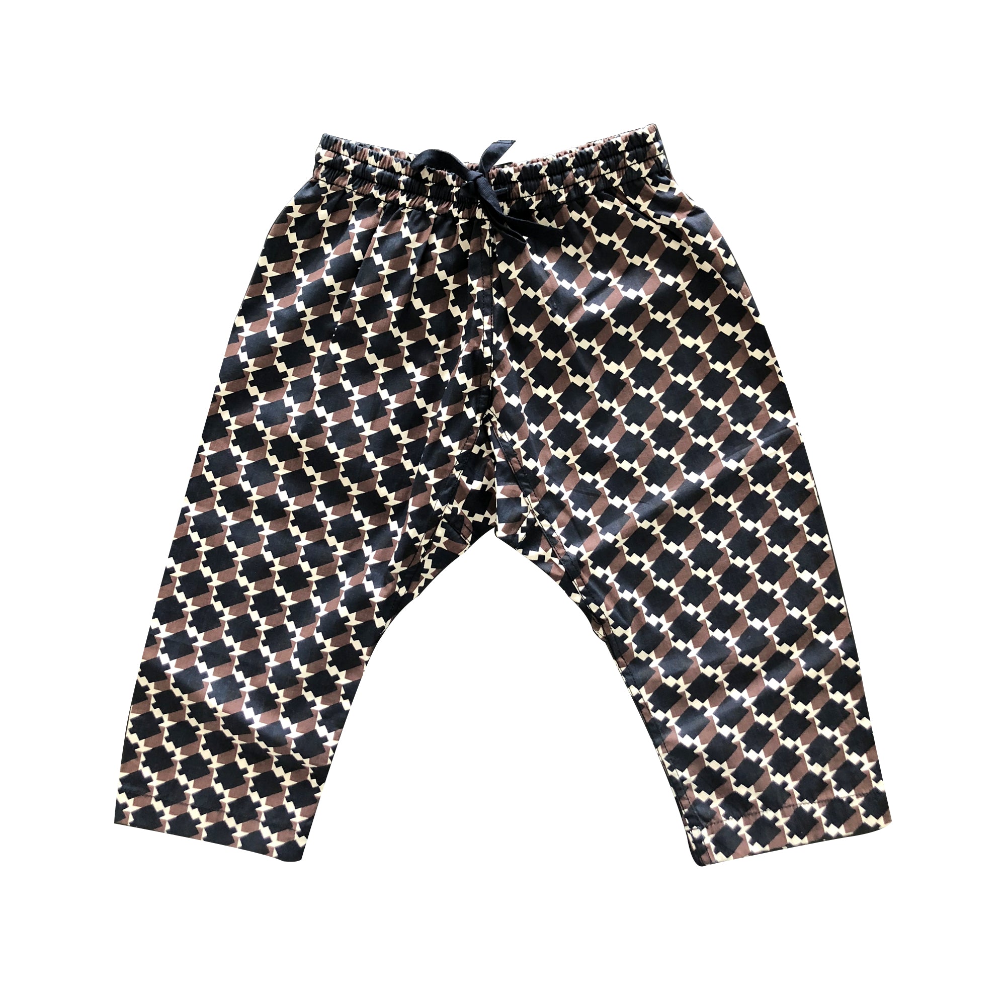 Boys & Girls Blue & Chocolate Cotton Trousers