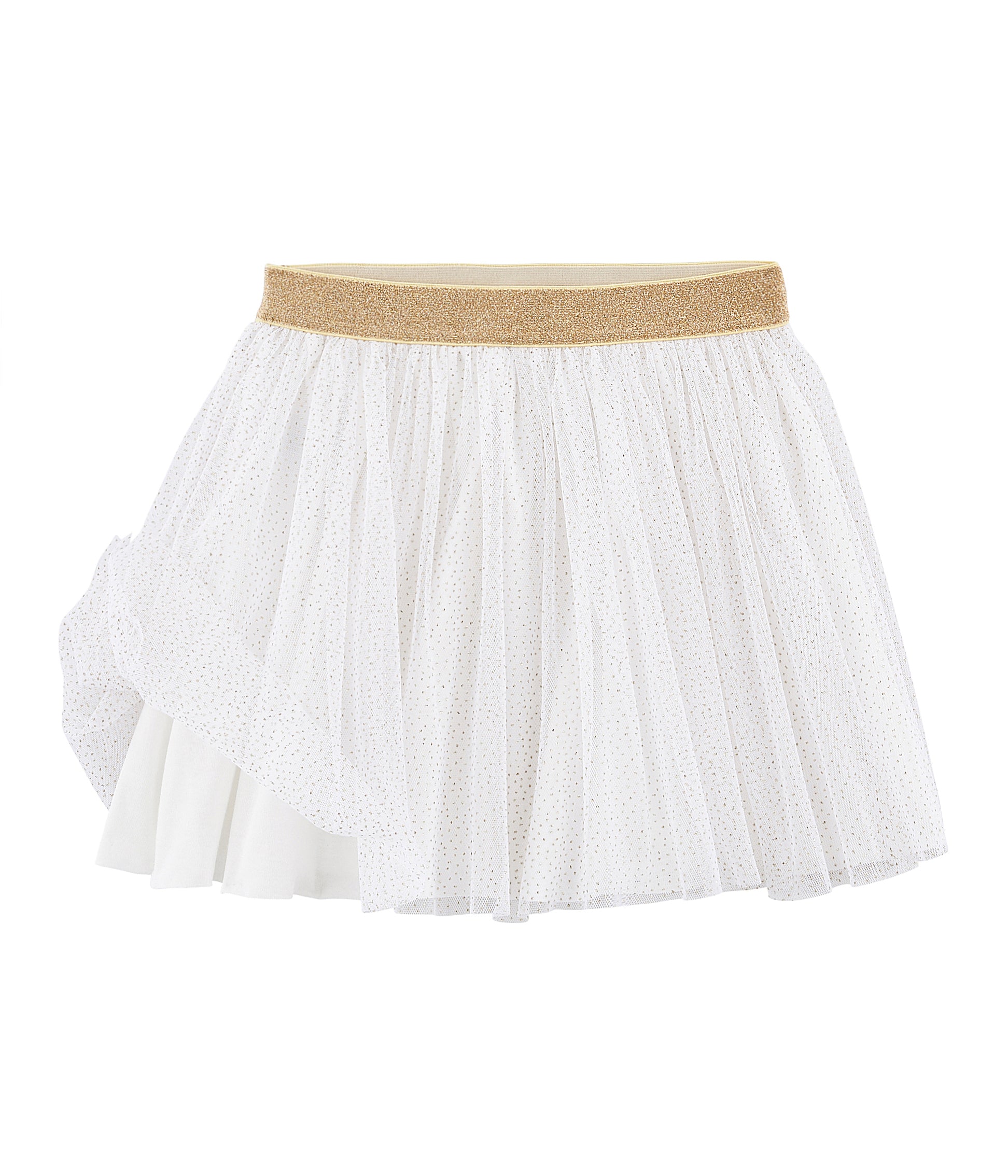 Girls White Cotton Skirt
