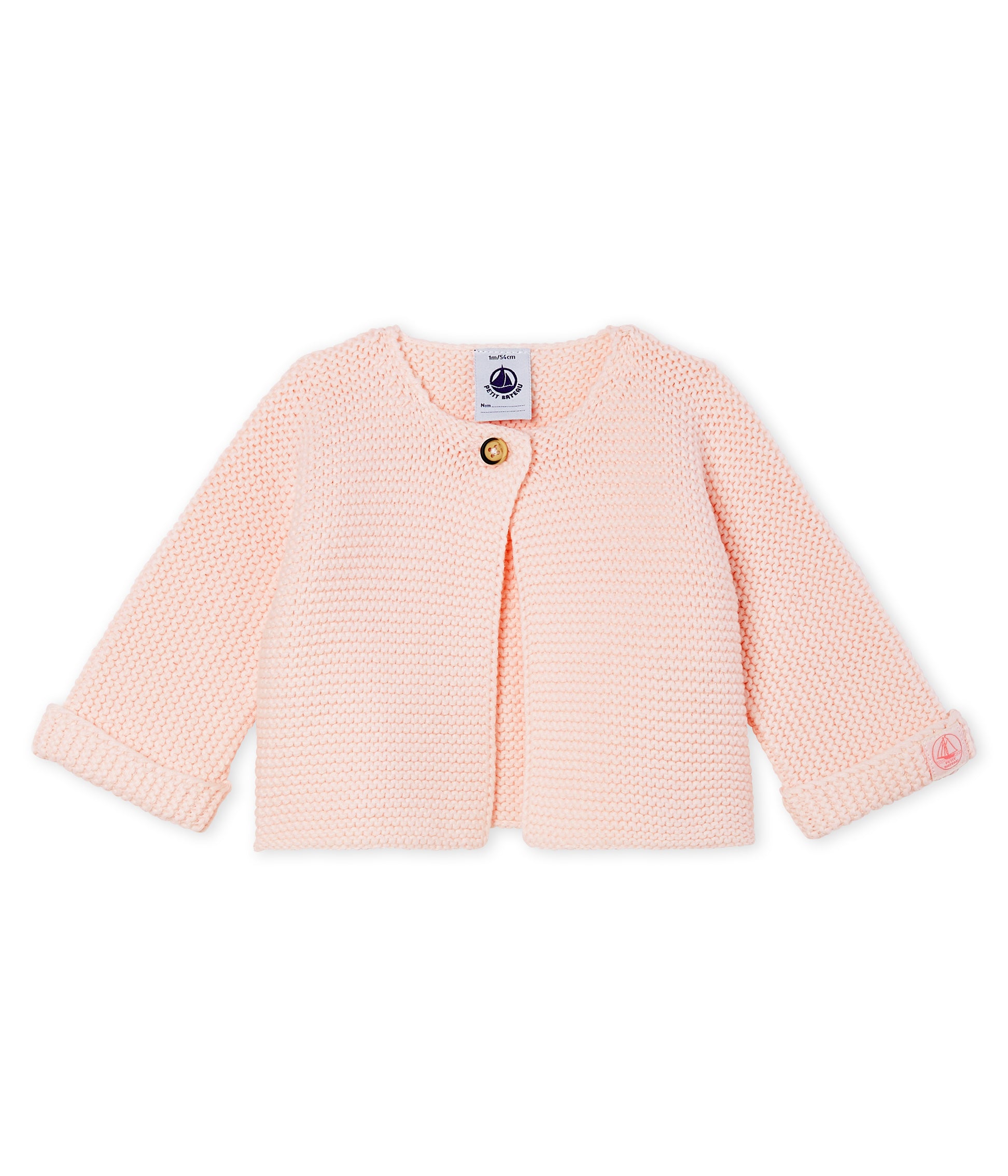 Baby Girls Pink Cotton Cardigan