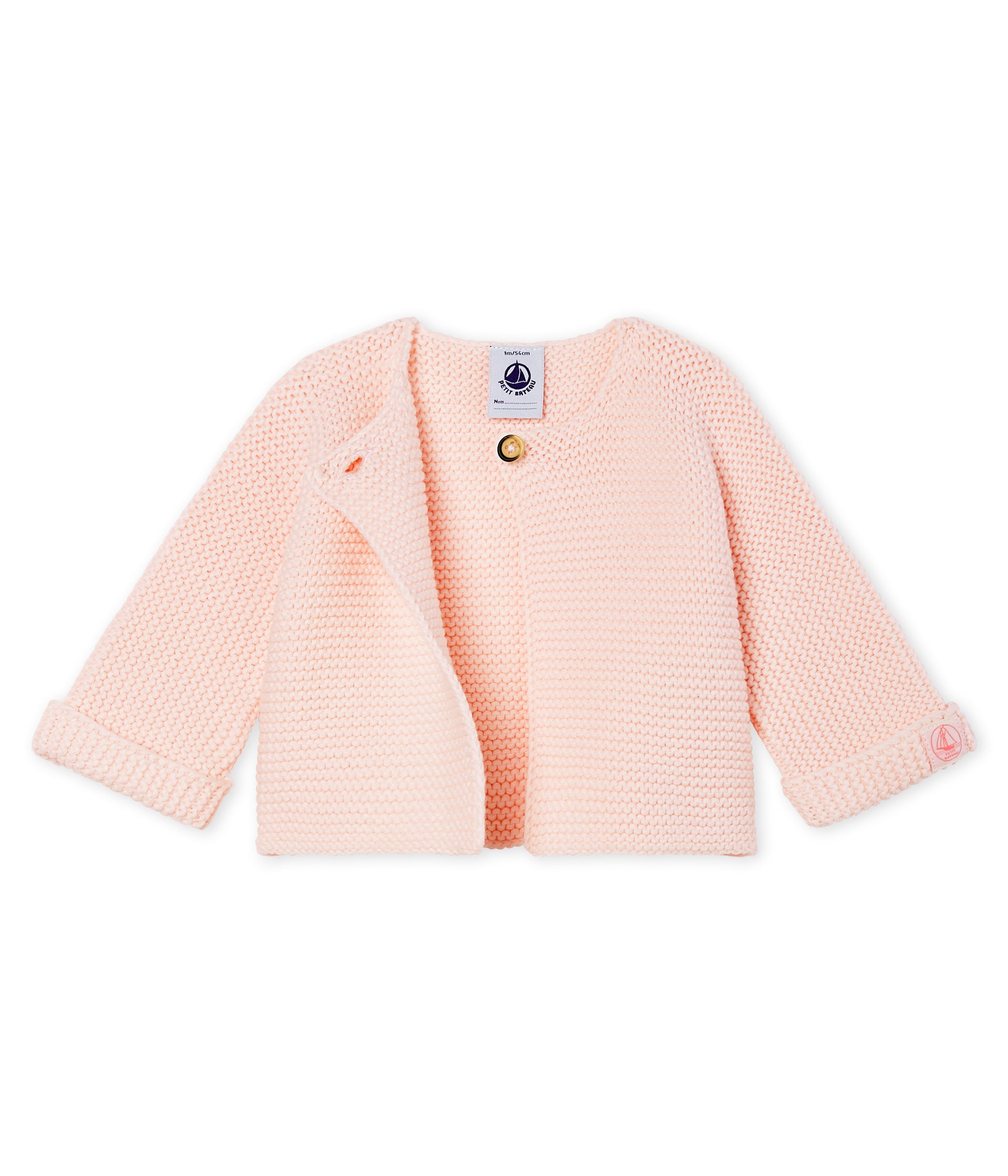 Baby Girls Pink Cotton Cardigan