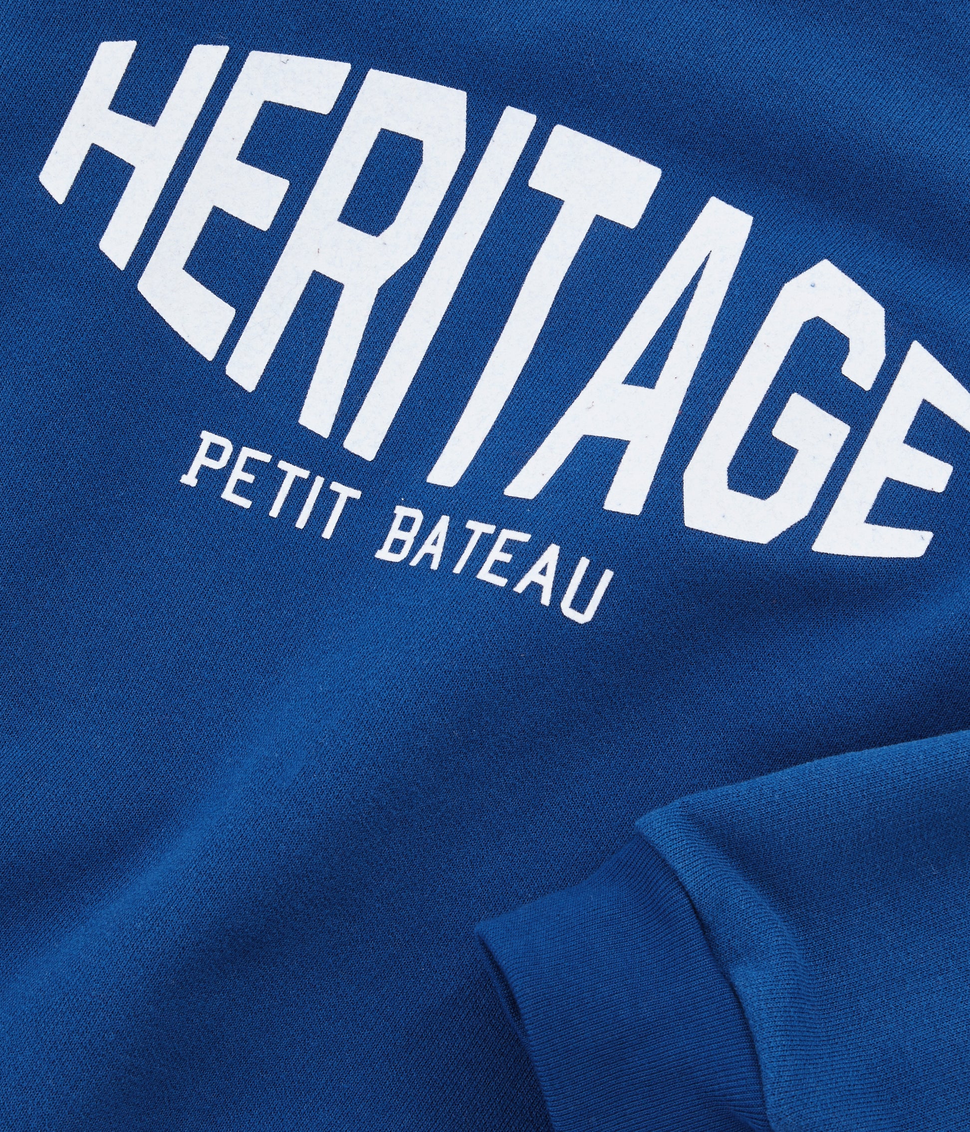 Boys Blue Logo Cotton Sweatshirt
