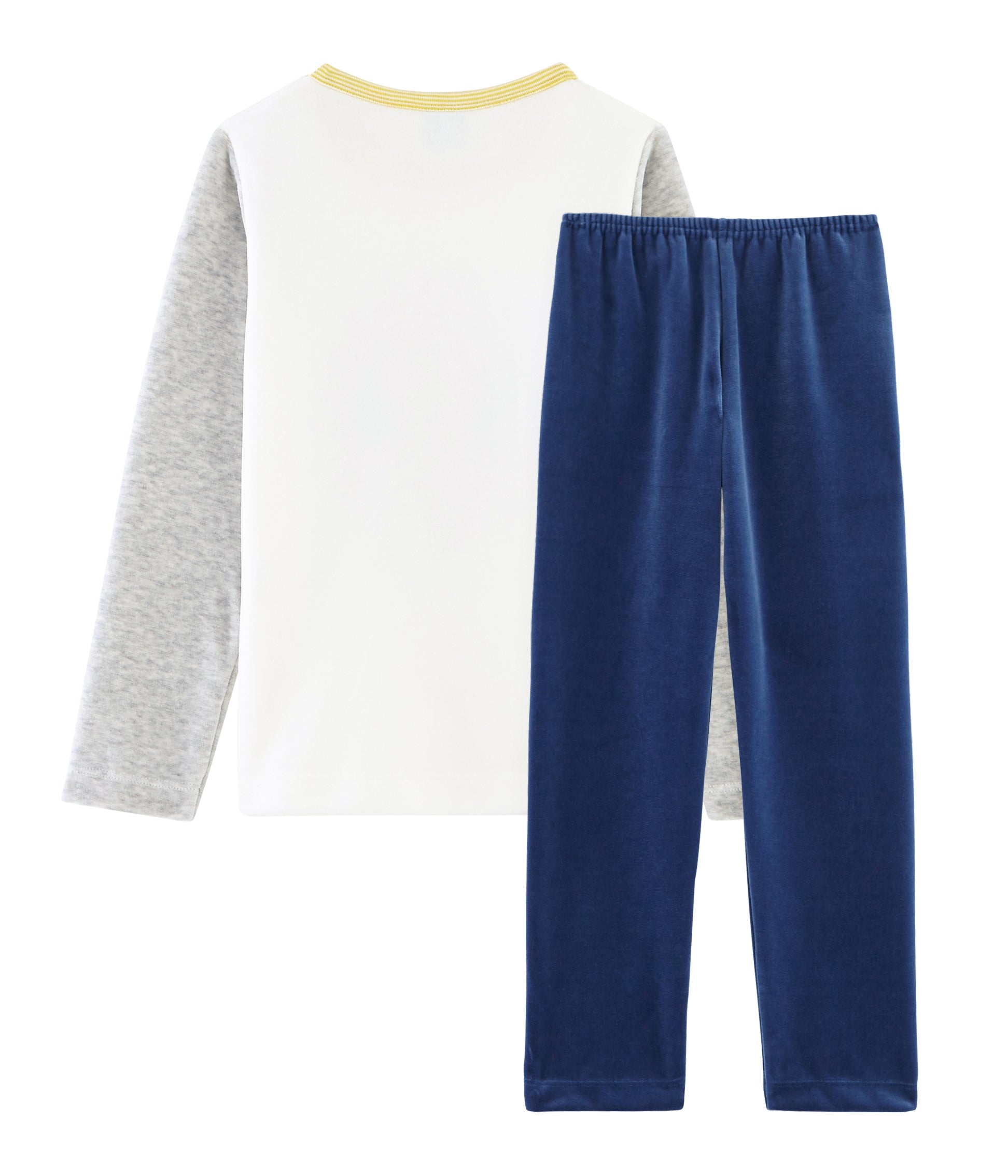 Boys White & Blue Cotton Nightwear Set