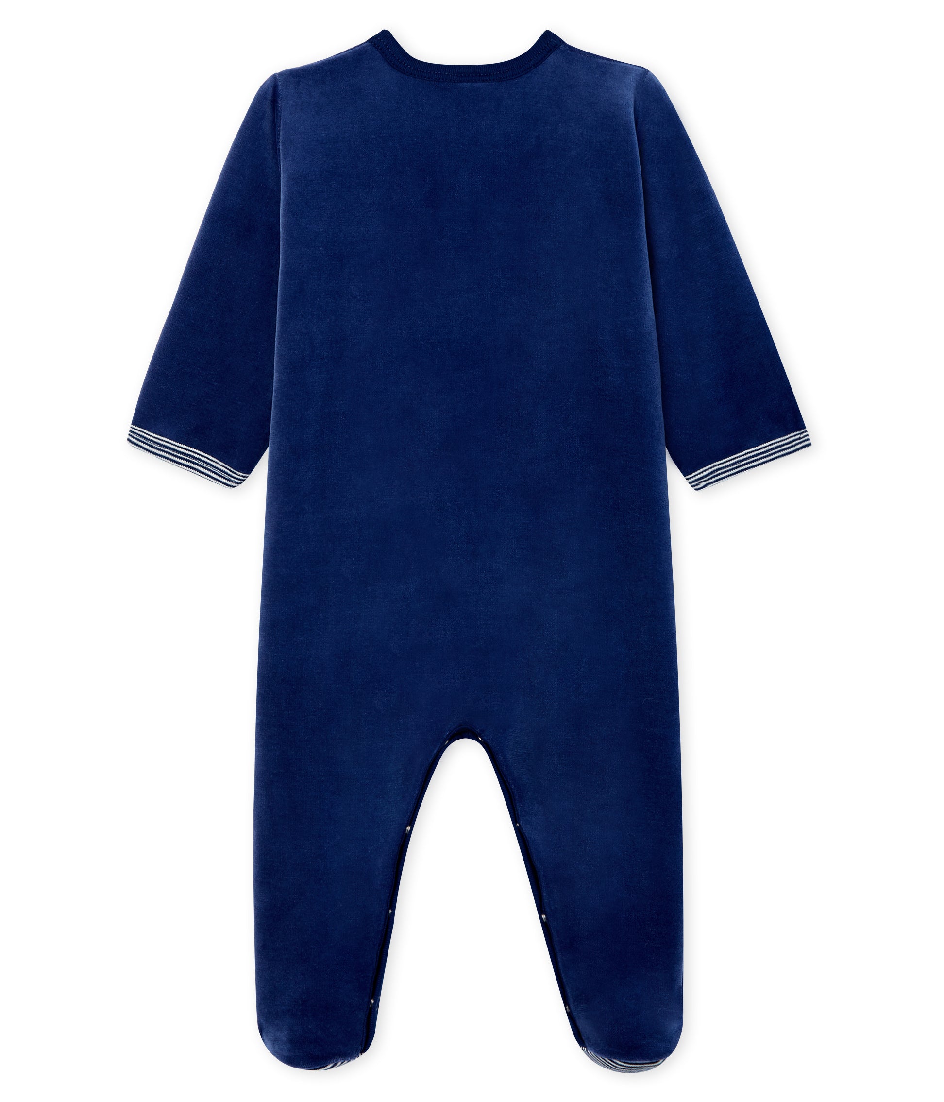 Baby Boys Blue Cotton Jumpsuit