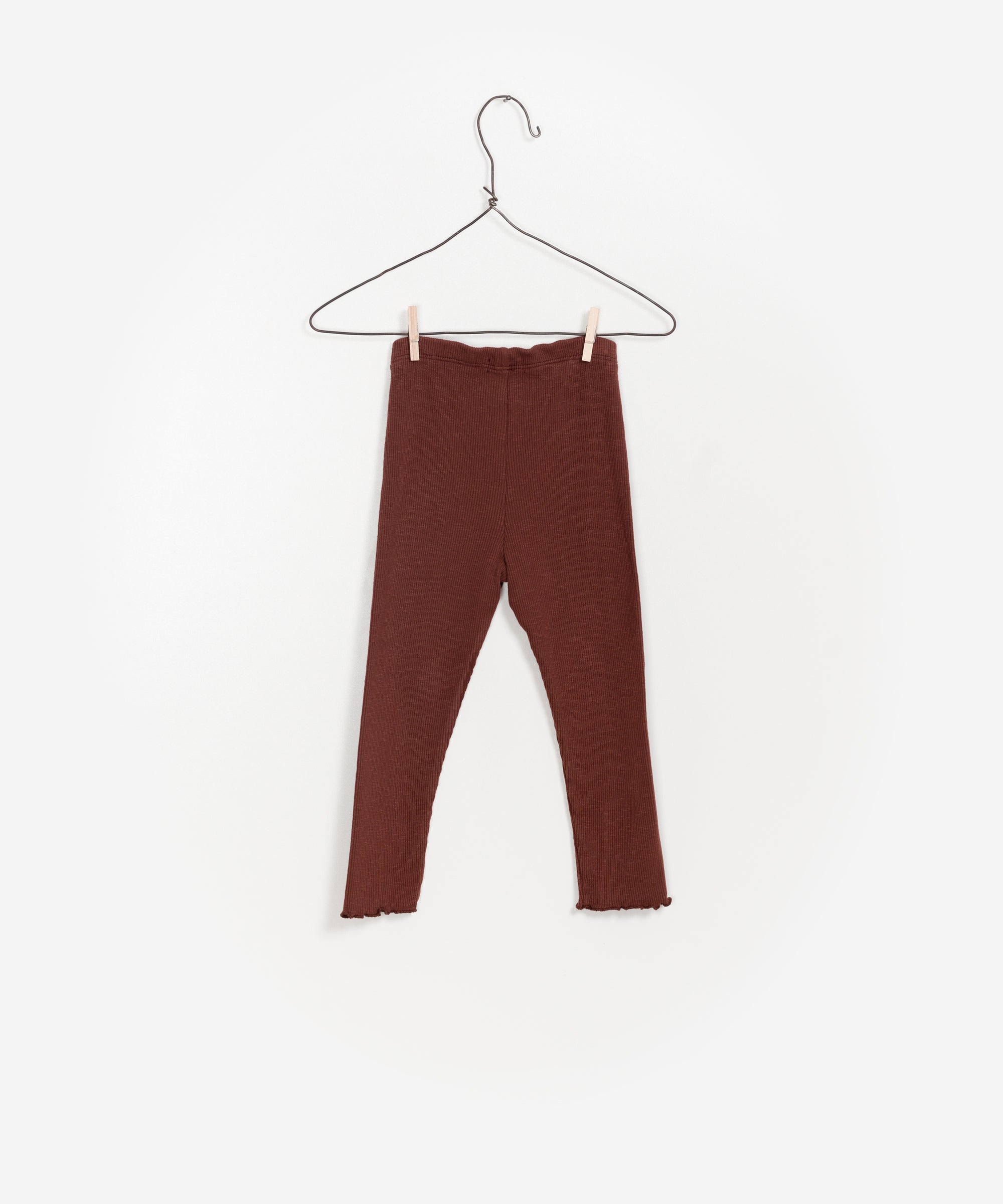 Girls Brick Red Cotton Trousers