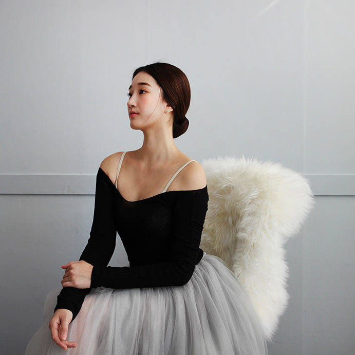 Girls Black Ballet Warm Up Sweater