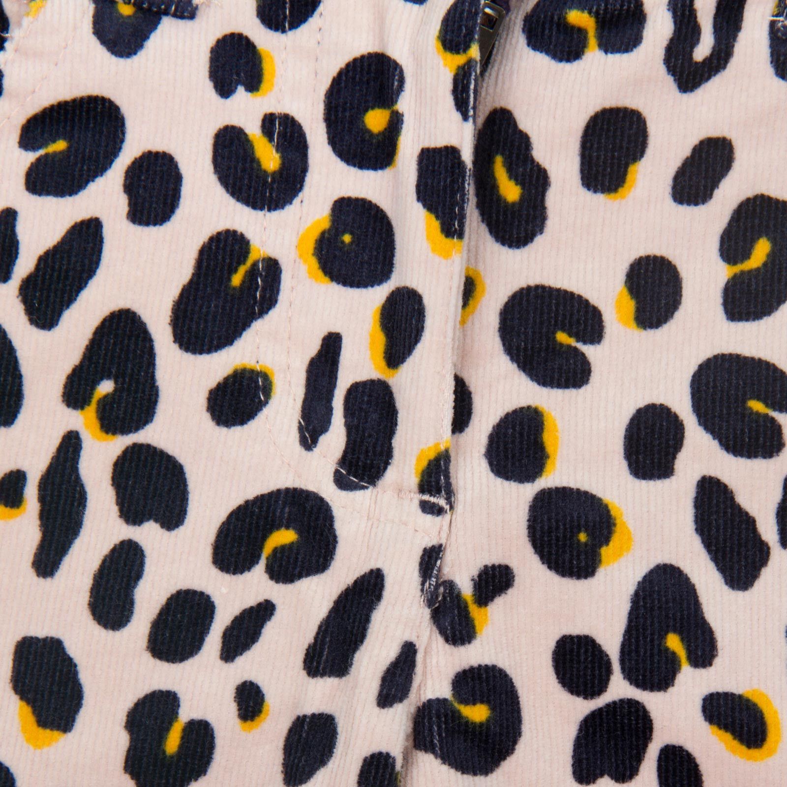 Nina Girls Pink Organic Black&Yellow Leopard Printed Jeans - CÉMAROSE | Children's Fashion Store - 4