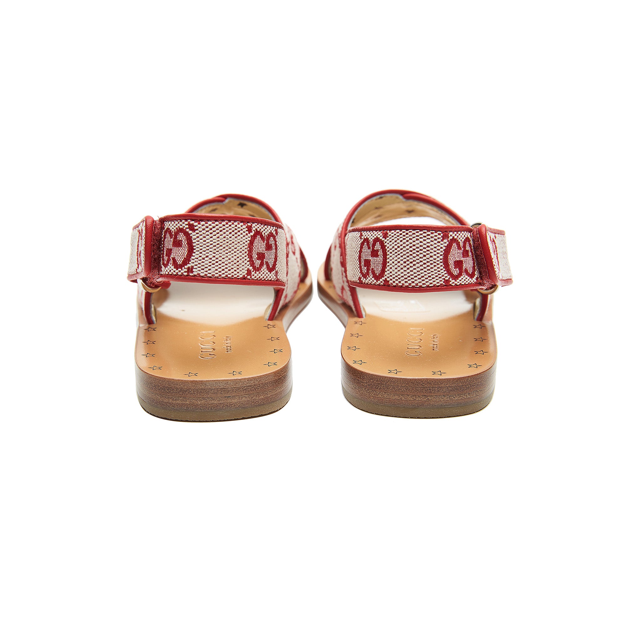 Girls Red Logo Sandals
