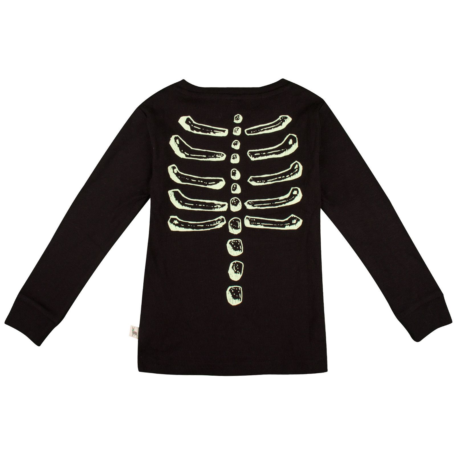 Louie Boys Black Glow-in-the Dark Skeleton Printed Cotton  Pyjama - CÉMAROSE | Children's Fashion Store - 4