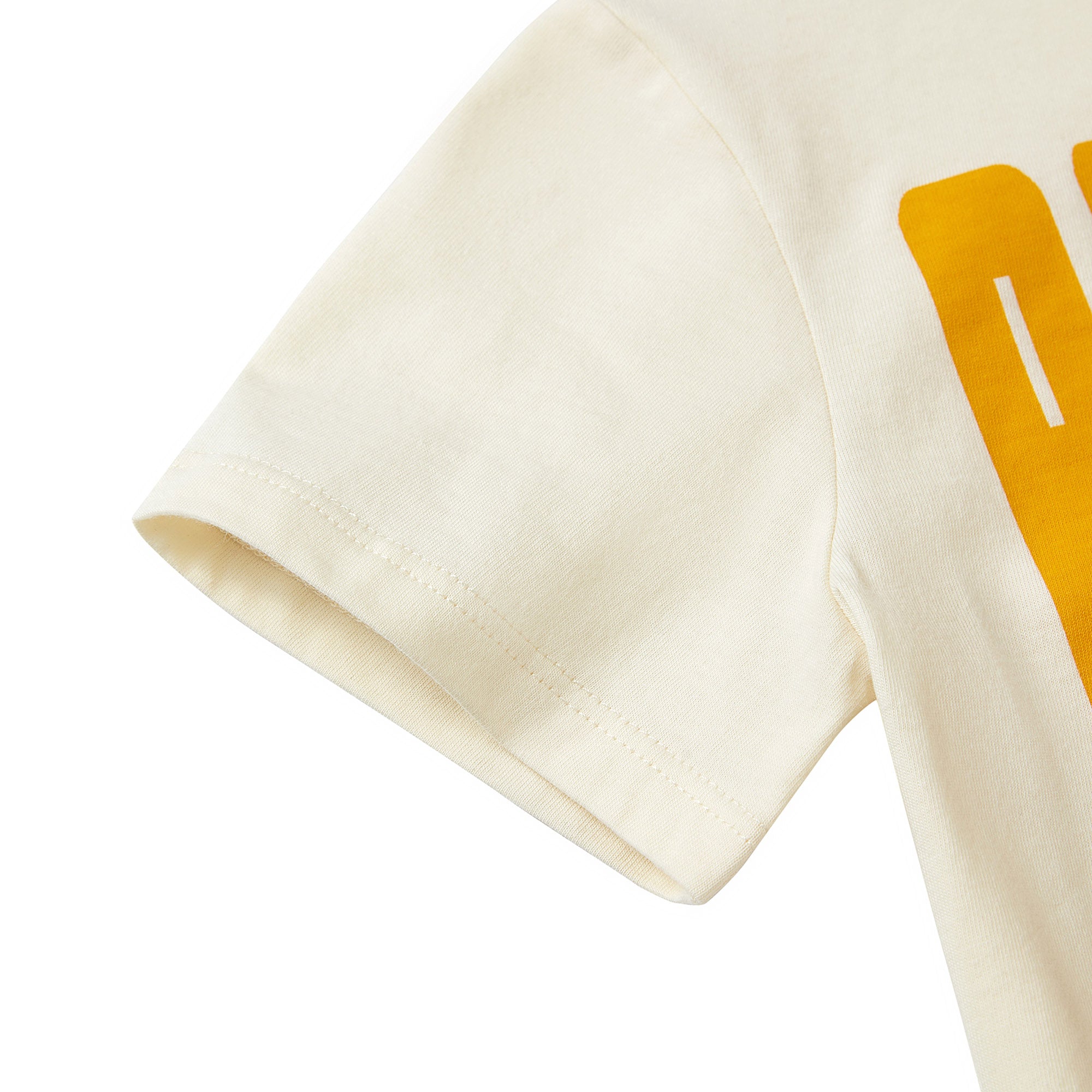 Girls Light Yellow Cotton T-shirt