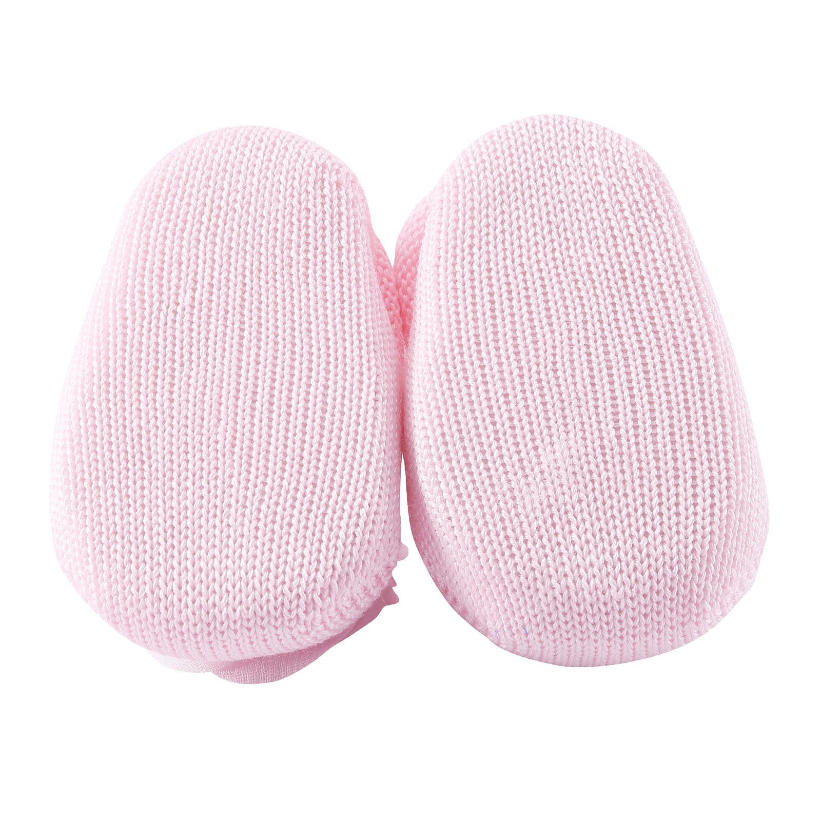 Baby Pink Knitted Cotton Rose Shoes&Hair Band Gift Set - CÉMAROSE | Children's Fashion Store - 4
