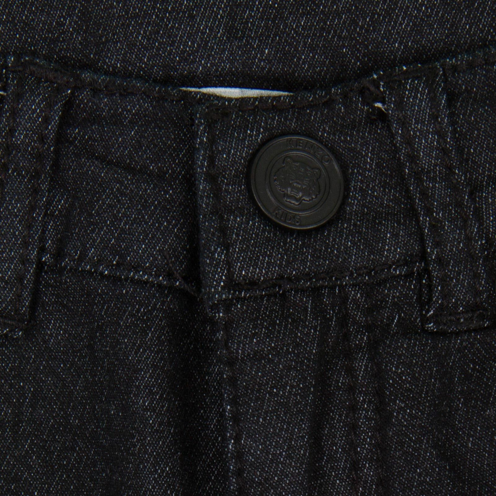Boys Black Monster Embroidered Jeans With Metal Logo - CÉMAROSE | Children's Fashion Store - 4