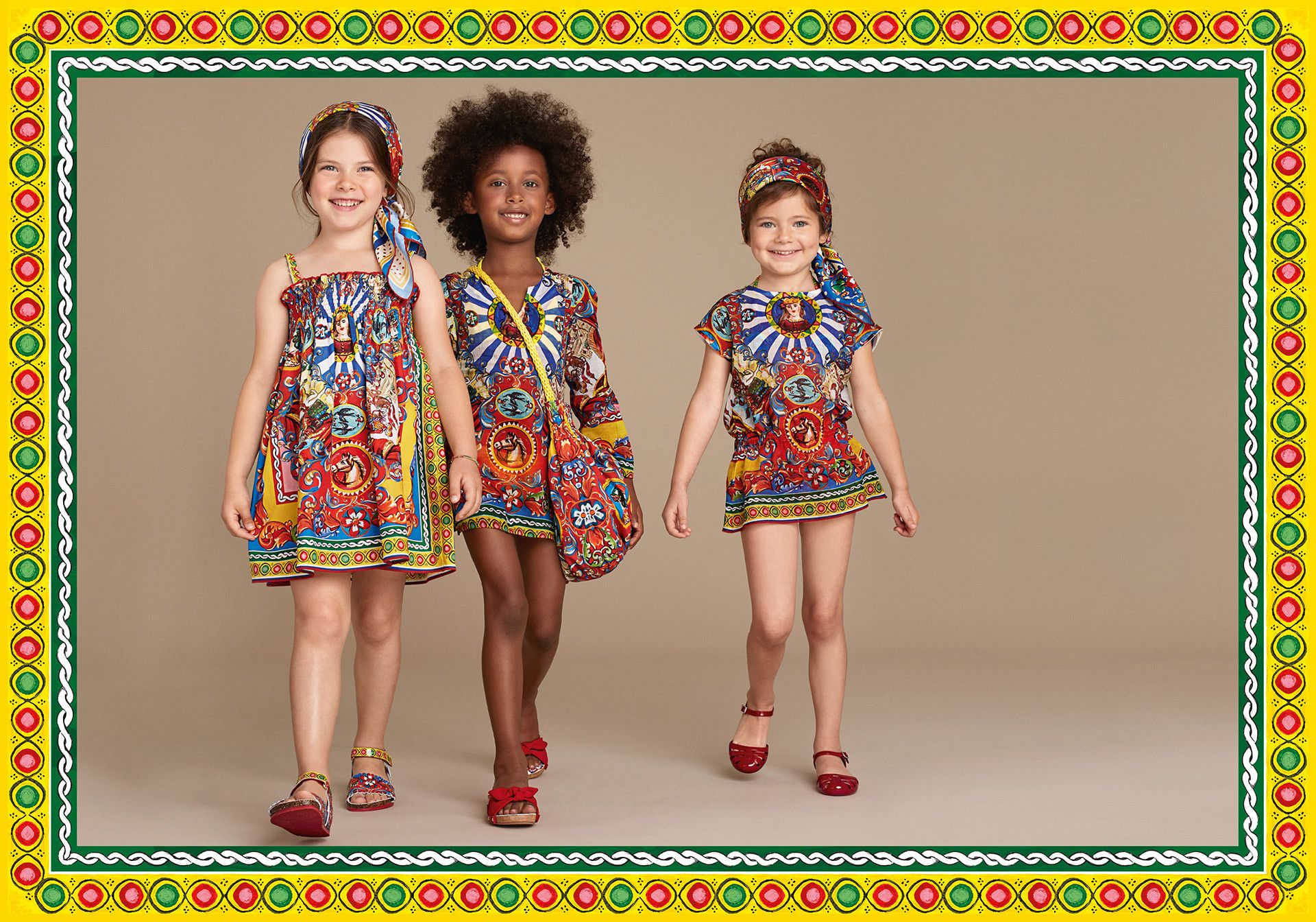 Girls Multicolor Teatro Pupi Printed Backless Dress - CÉMAROSE | Children's Fashion Store - 2
