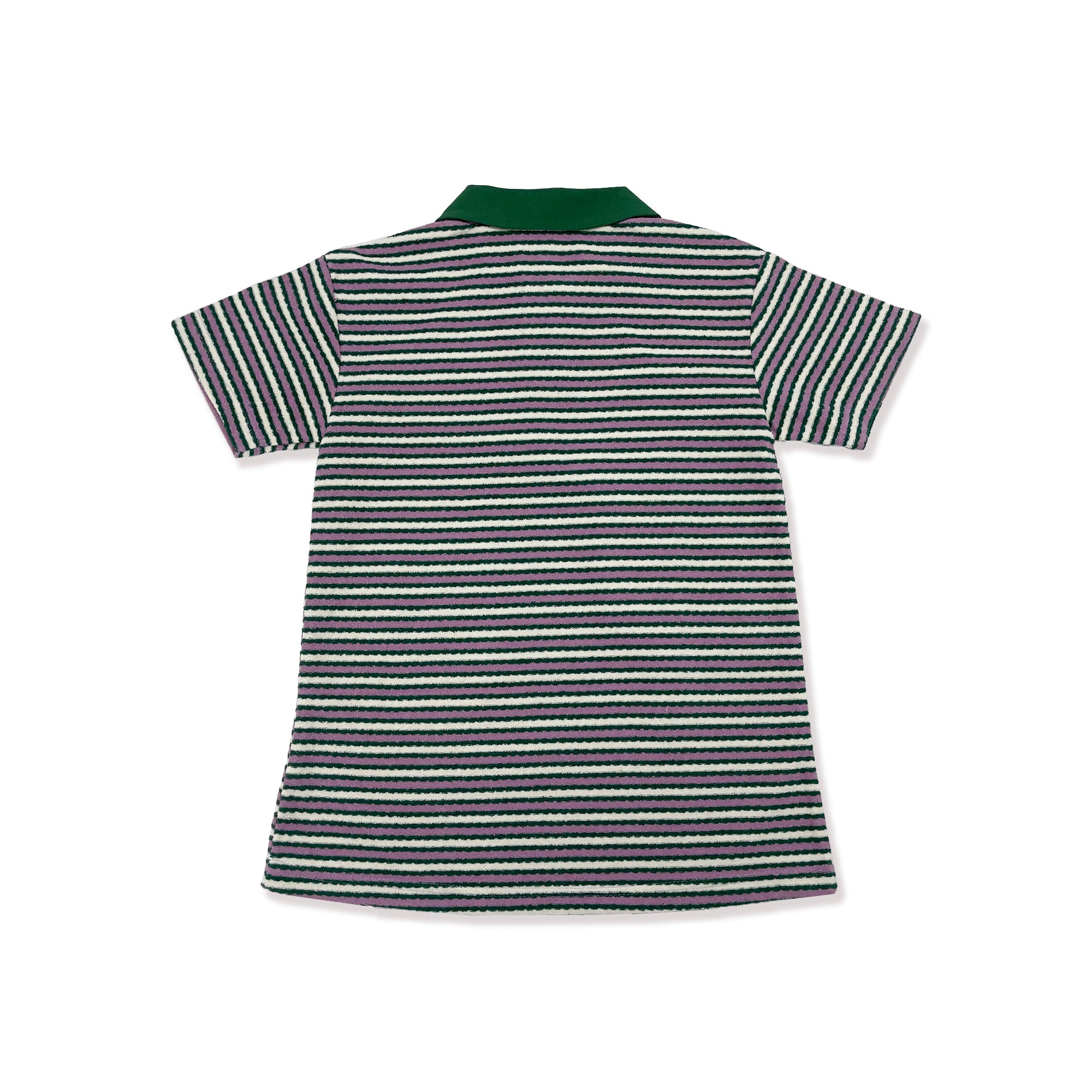 Girls Green Stripes Cotton Dress