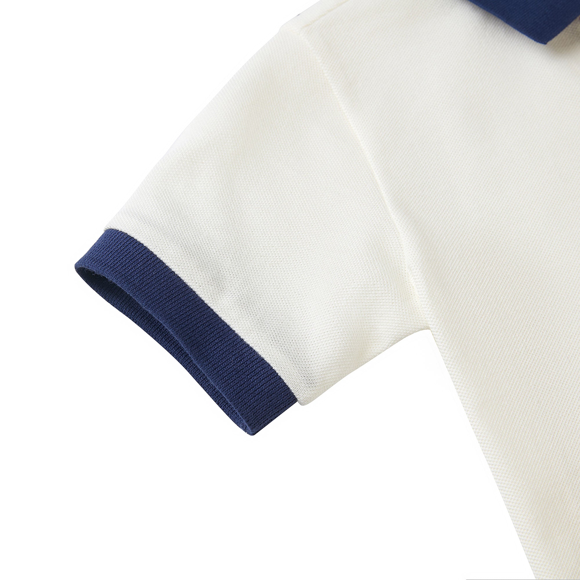 Boys White Cotton Polo Shirt