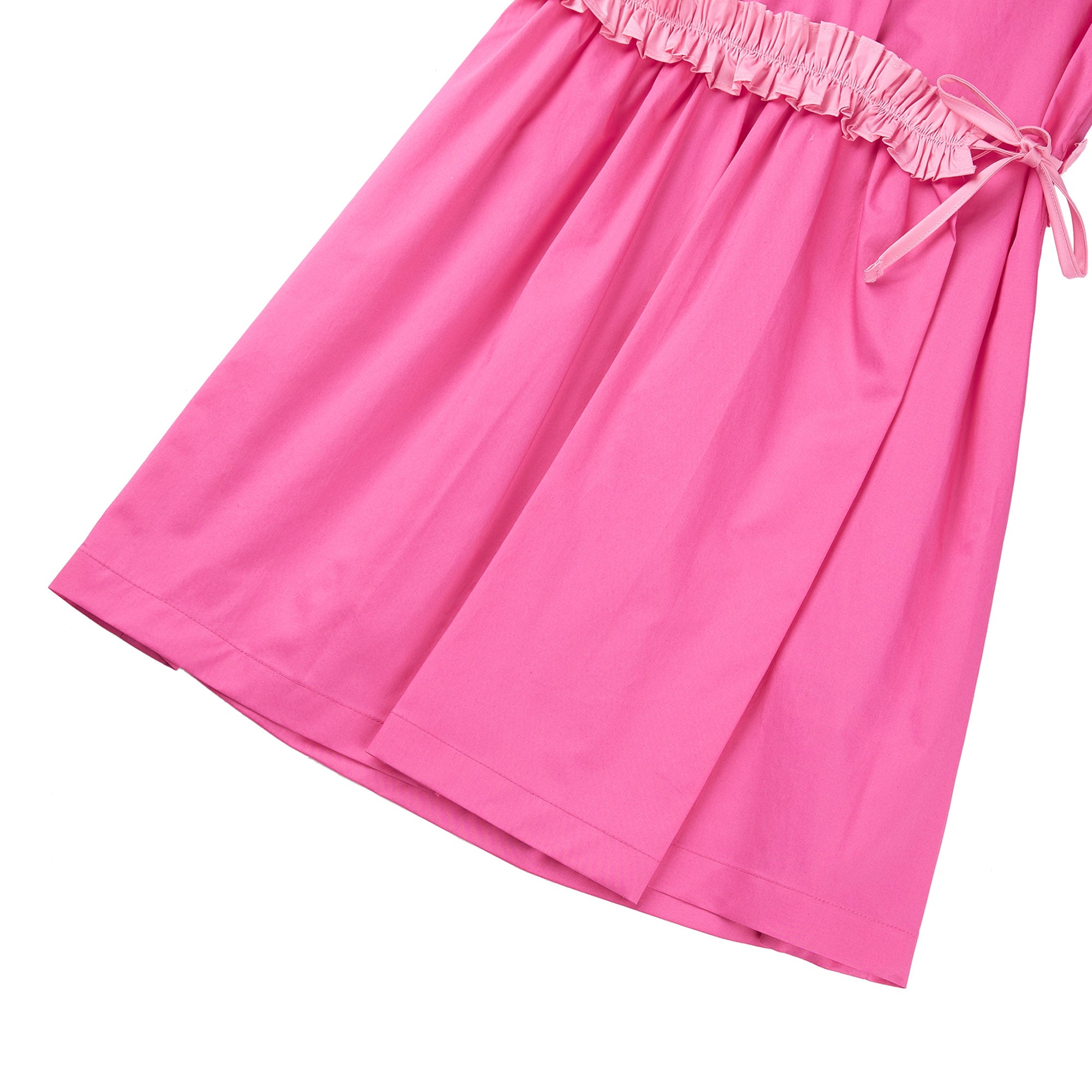 Girls Bright Pink Cotton Dress