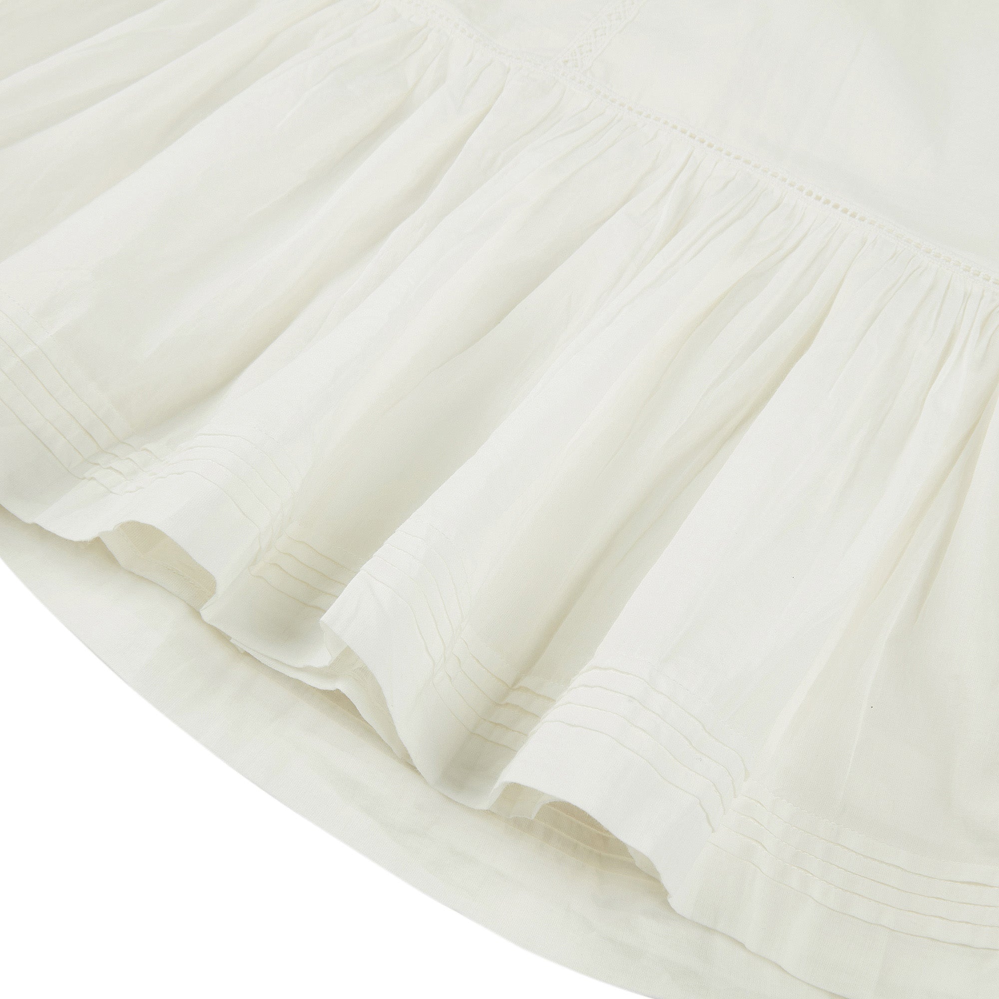 Girls White Cotton Dress