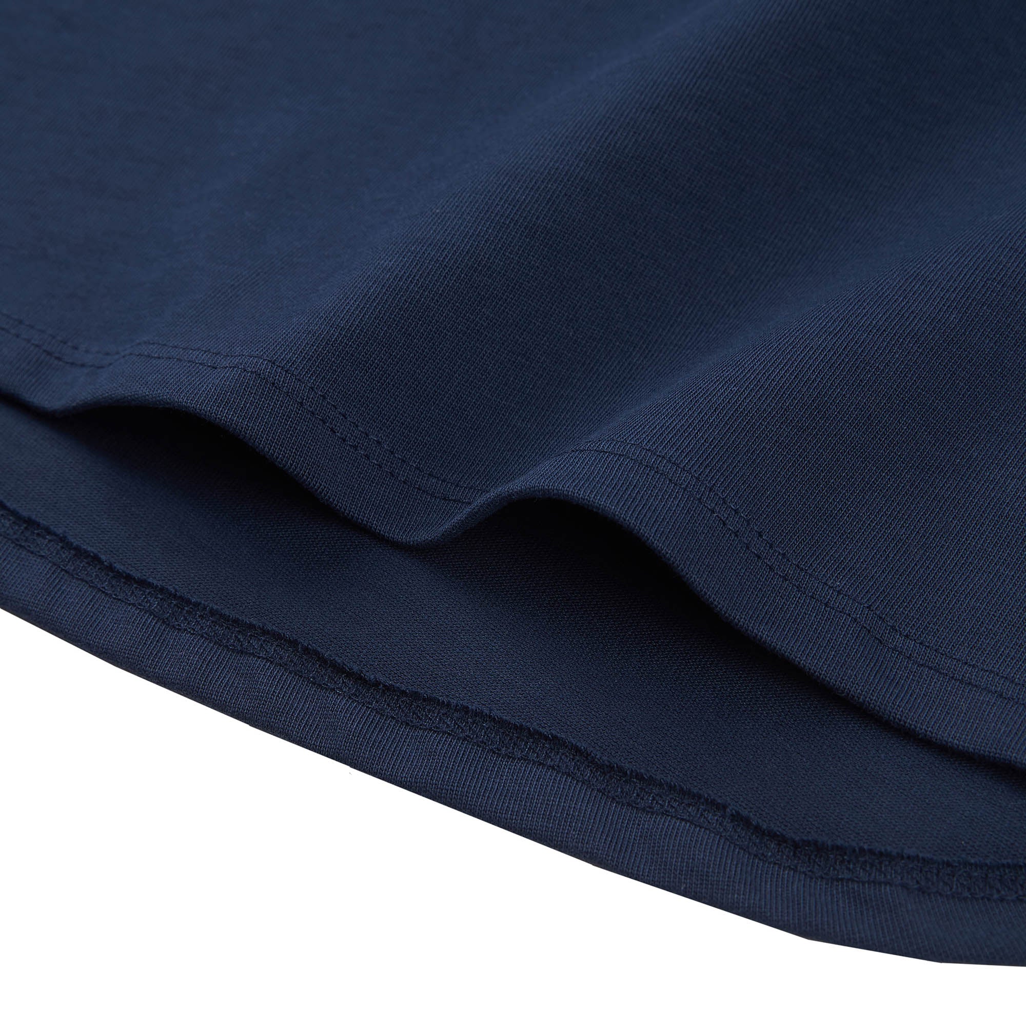 Girls Navy Logo Cotton T-shirt