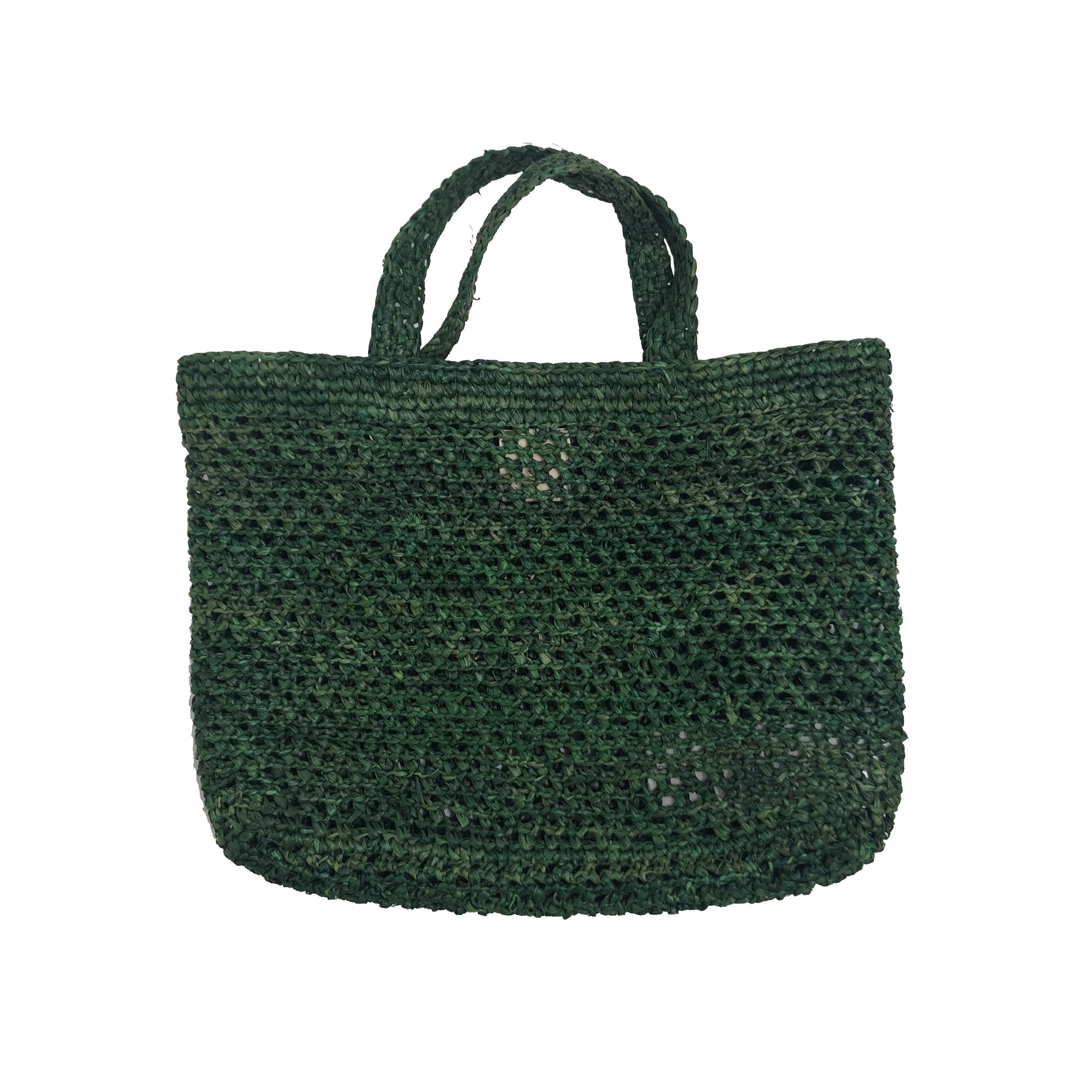 Girls Green Shine Straw Small Bag