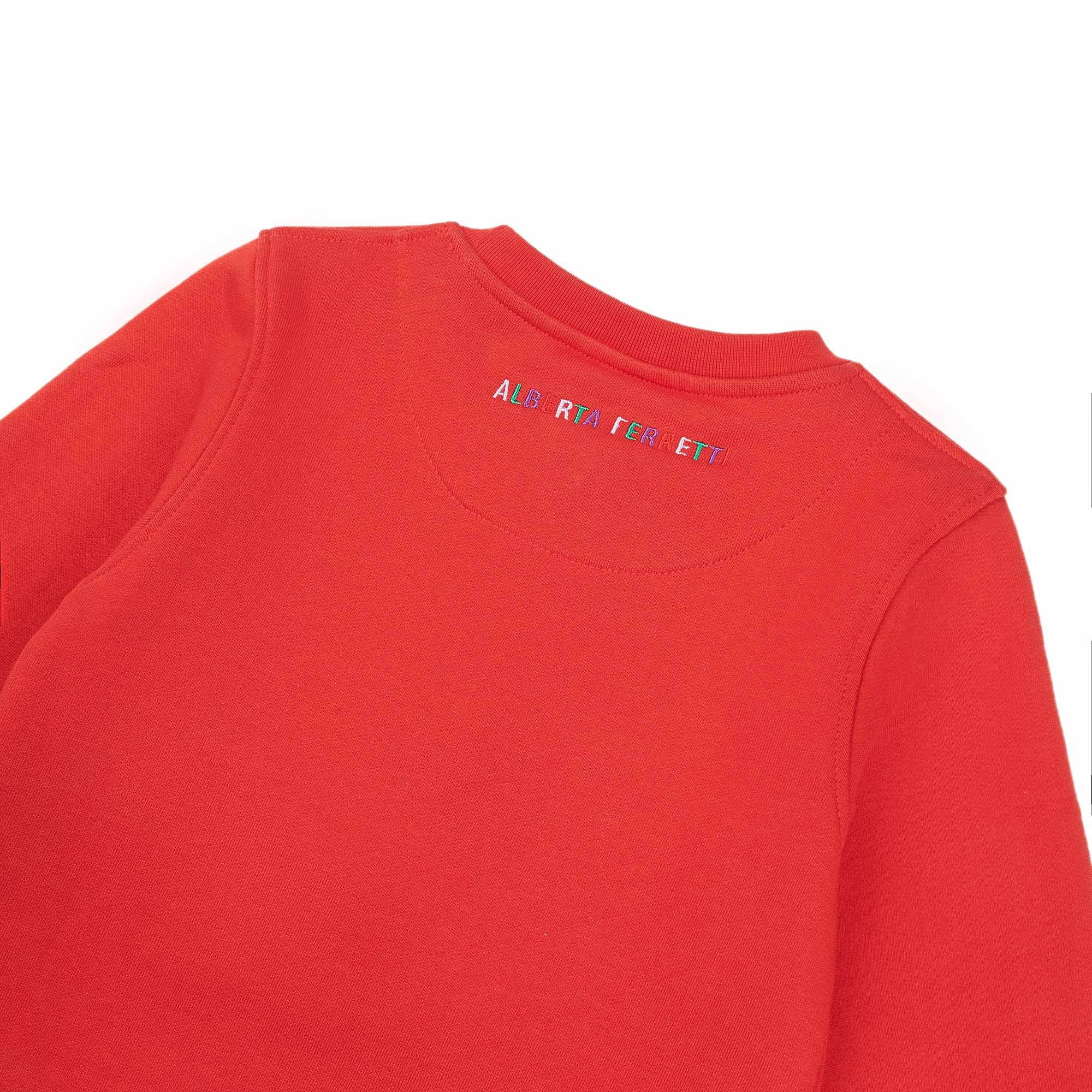 Girls Red Cotton Sweatshirt