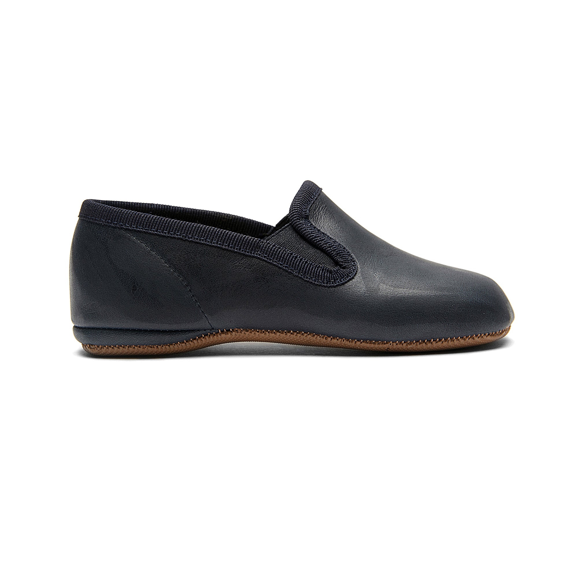 Boys & Girls Navy Leather Shoes