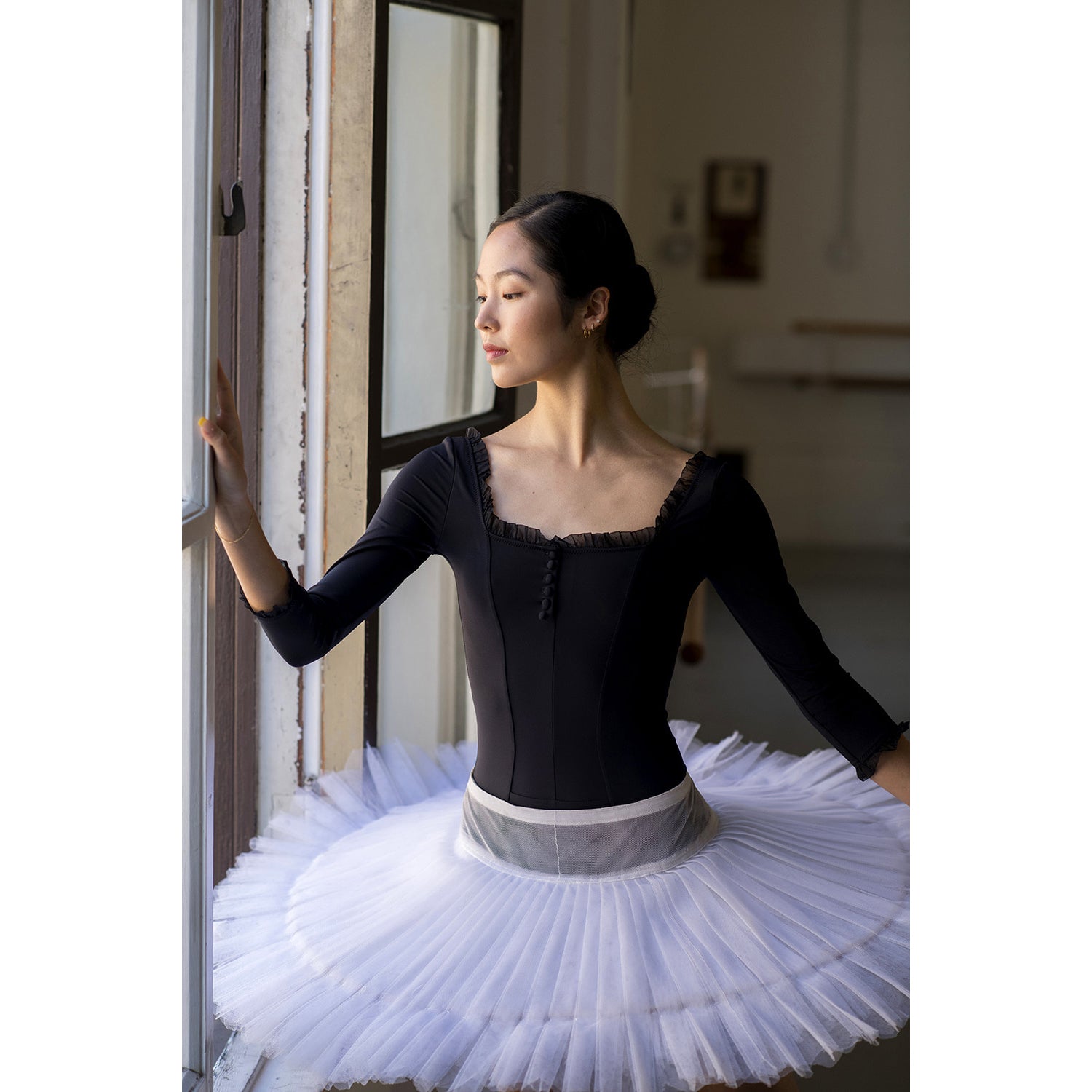 Girls Black Ballet Onesies