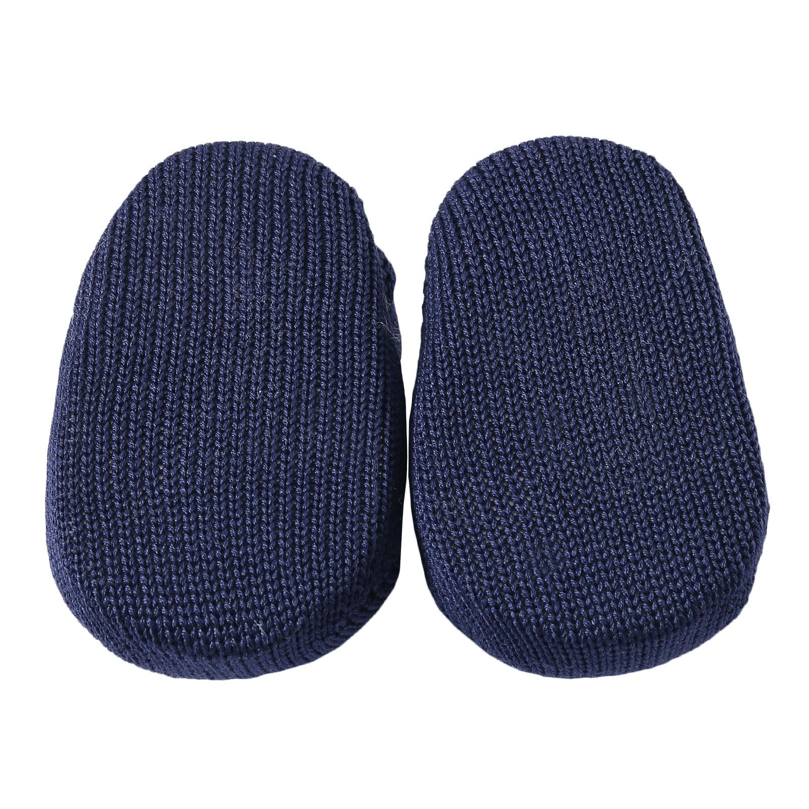 Baby Navy Blue Knitted Cotton Shoes - CÉMAROSE | Children's Fashion Store - 4