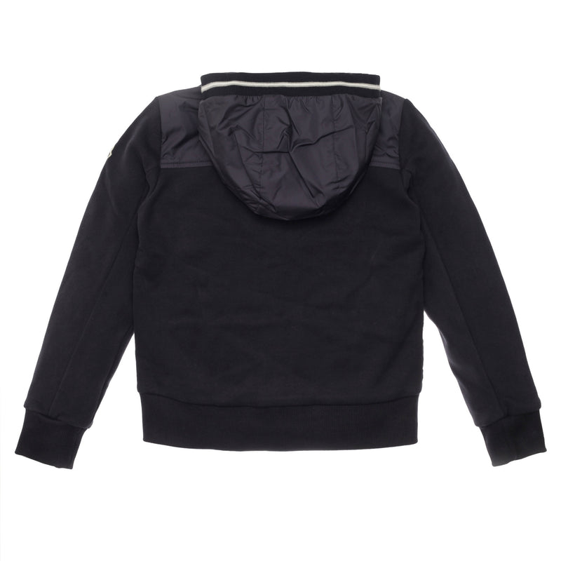 Girls Navy Blue Knitted Hooded Cardigan - CÉMAROSE | Children's Fashion Store - 3