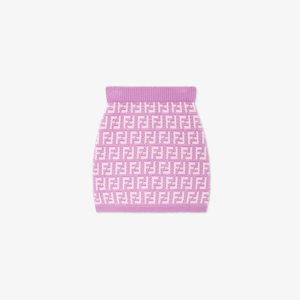 Girls Purple Logo Knit Skirt