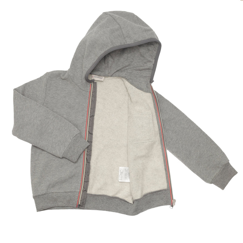 Boys Grey Hooded Cotton Jersey Tractsuit - CÉMAROSE | Children's Fashion Store - 3