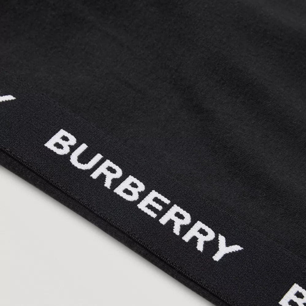 Girls Black Logo Cotton Trousers