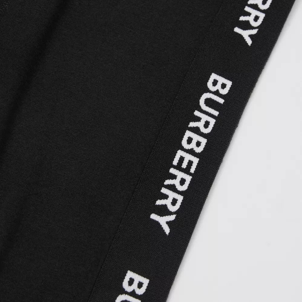 Baby Girls Black Logo Cotton Trousers